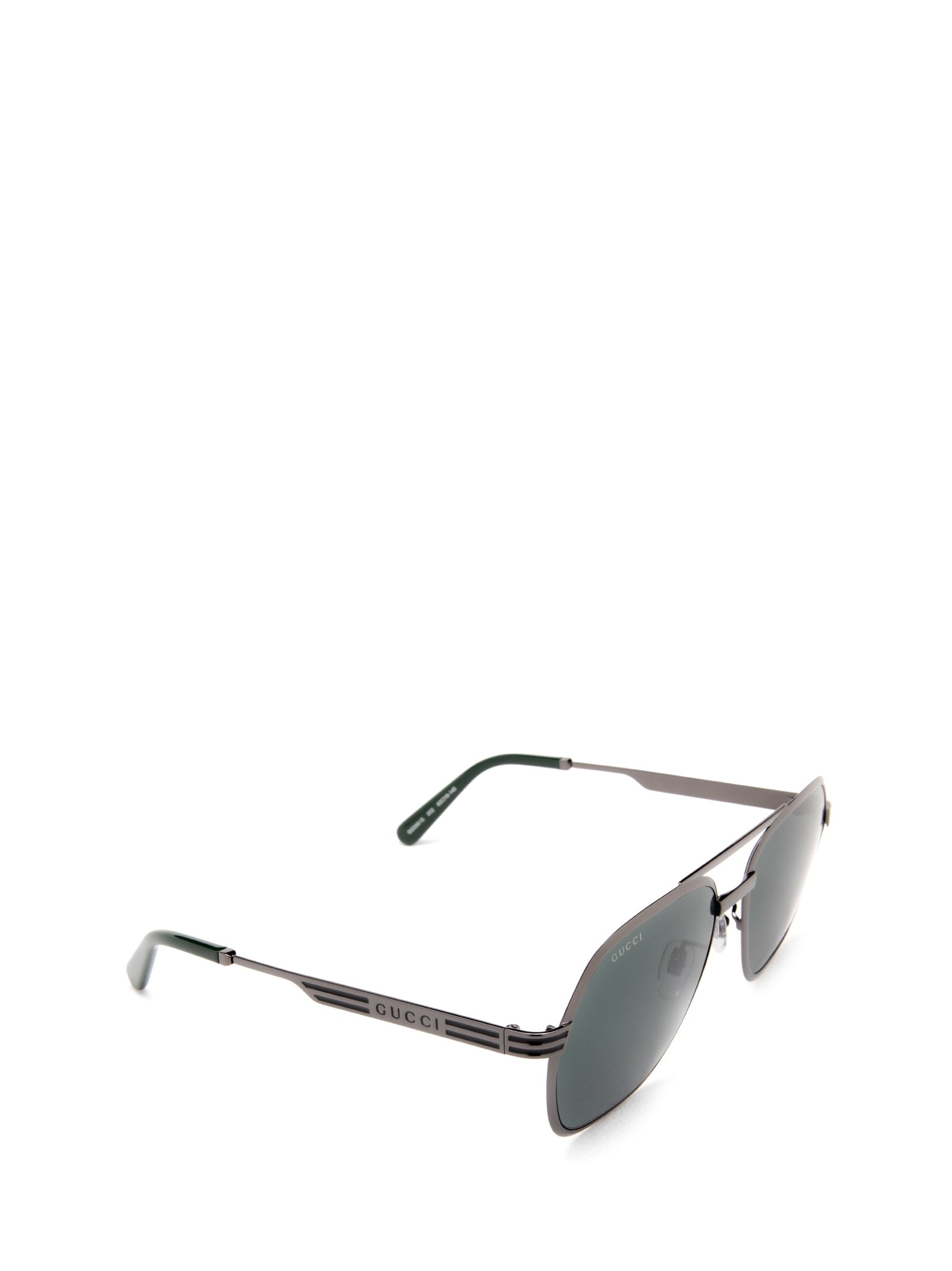 Shop Gucci Gg0981s Ruthenium Sunglasses