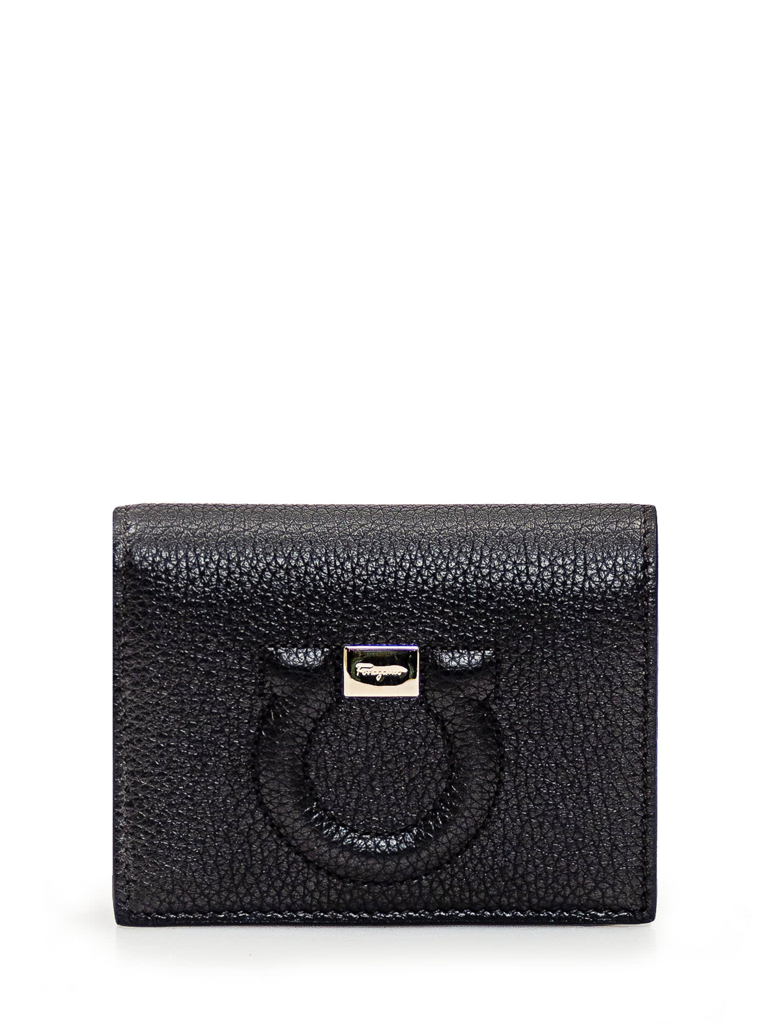 Shop Ferragamo Gancini Wallet In Nero