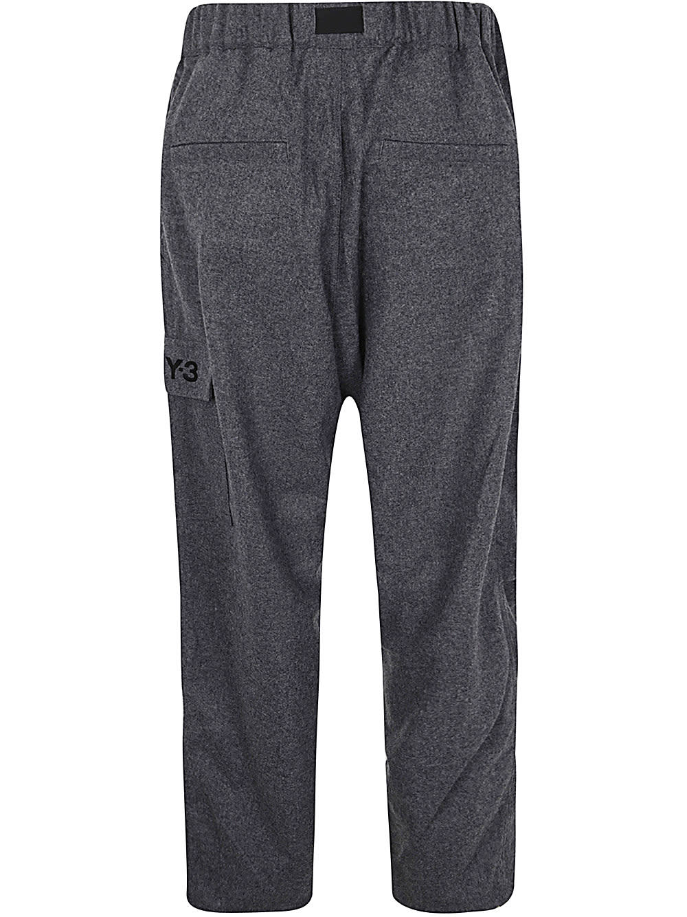 Shop Y-3 Flannel Cargo Pants In Dark Grey