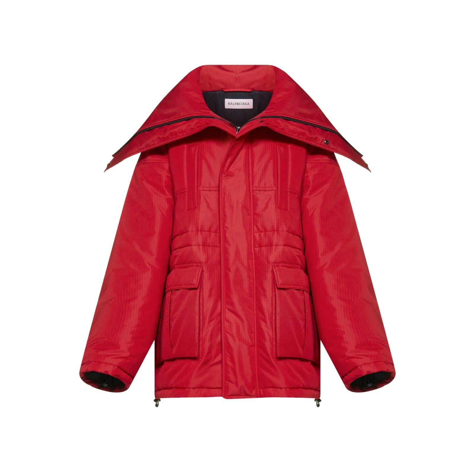 Shop Balenciaga Lightweight Padded Coat In Red
