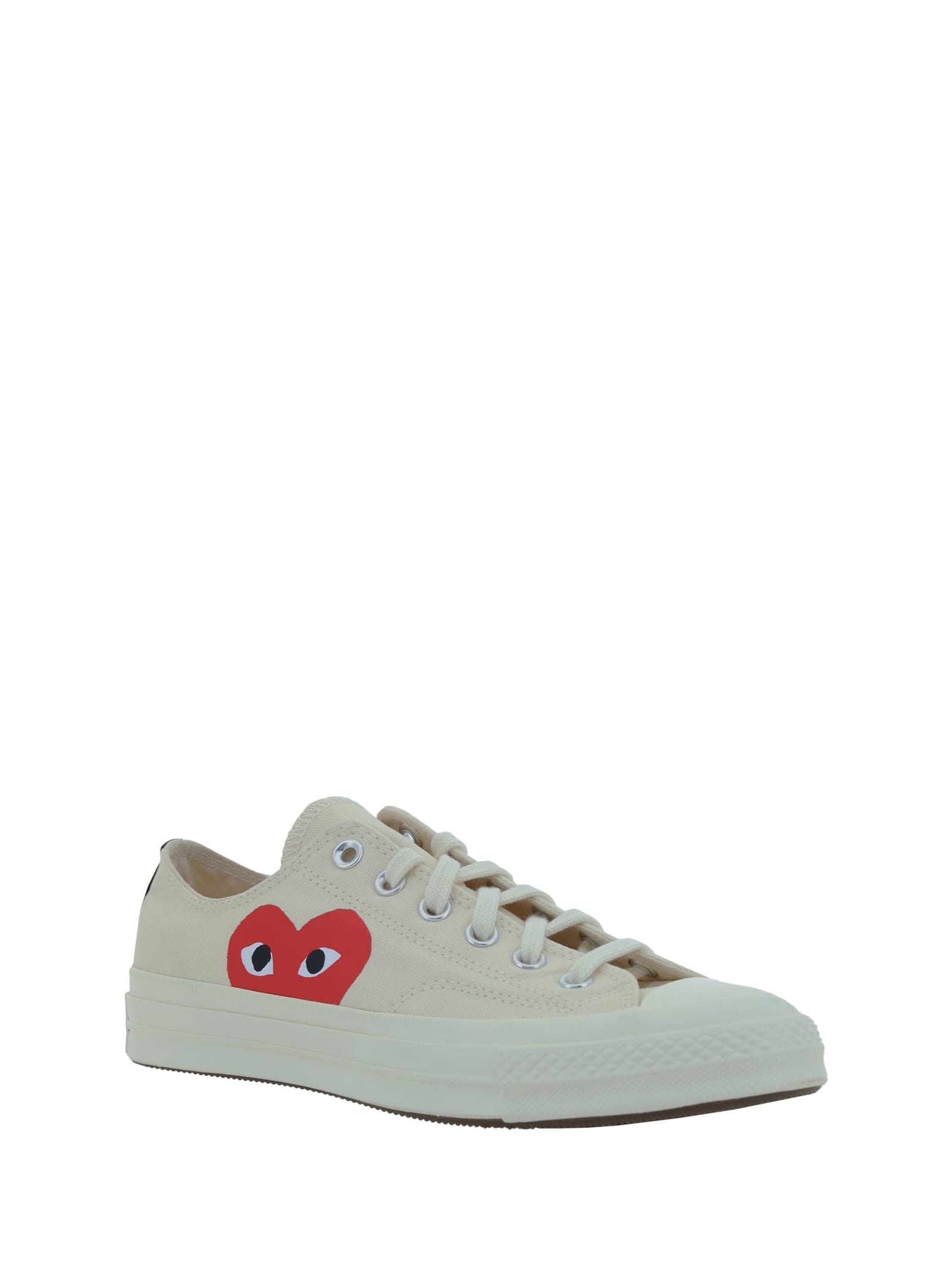 Shop Comme Des Garçons Play Low Chuck Taylor Sneakers In White