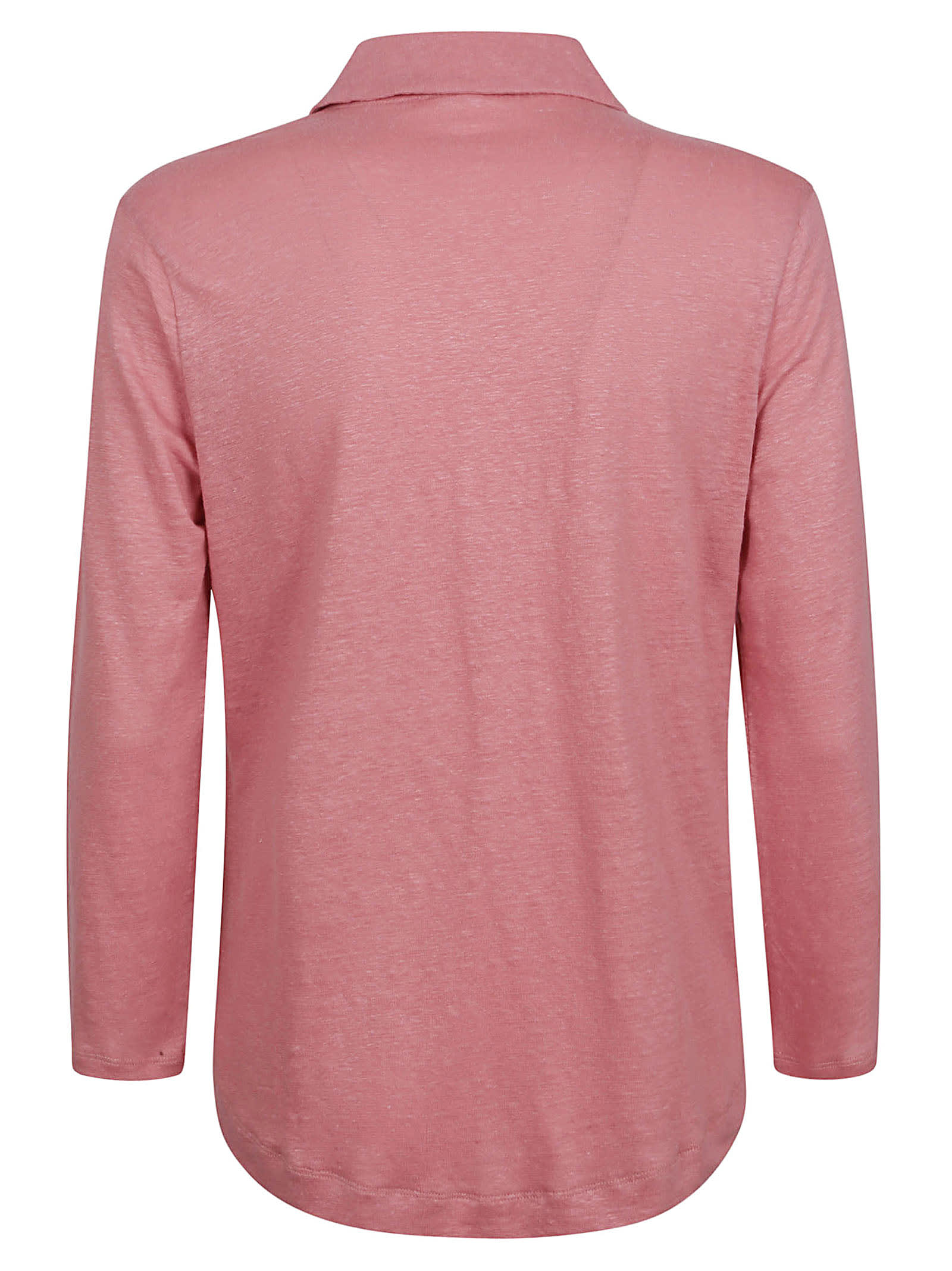 Majestic Linen-blend Jersey Cardigan In Pink