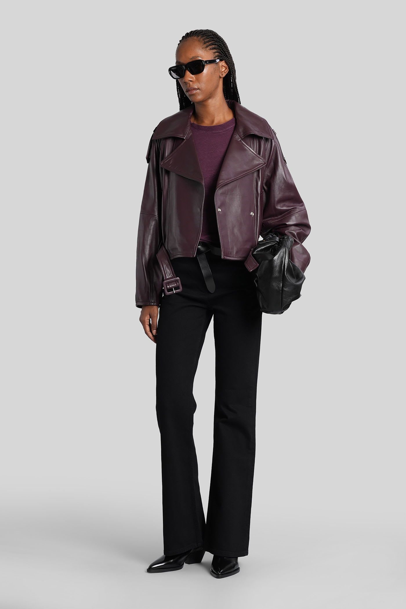 Iro Olivier Jeans In Black Cotton In Black
