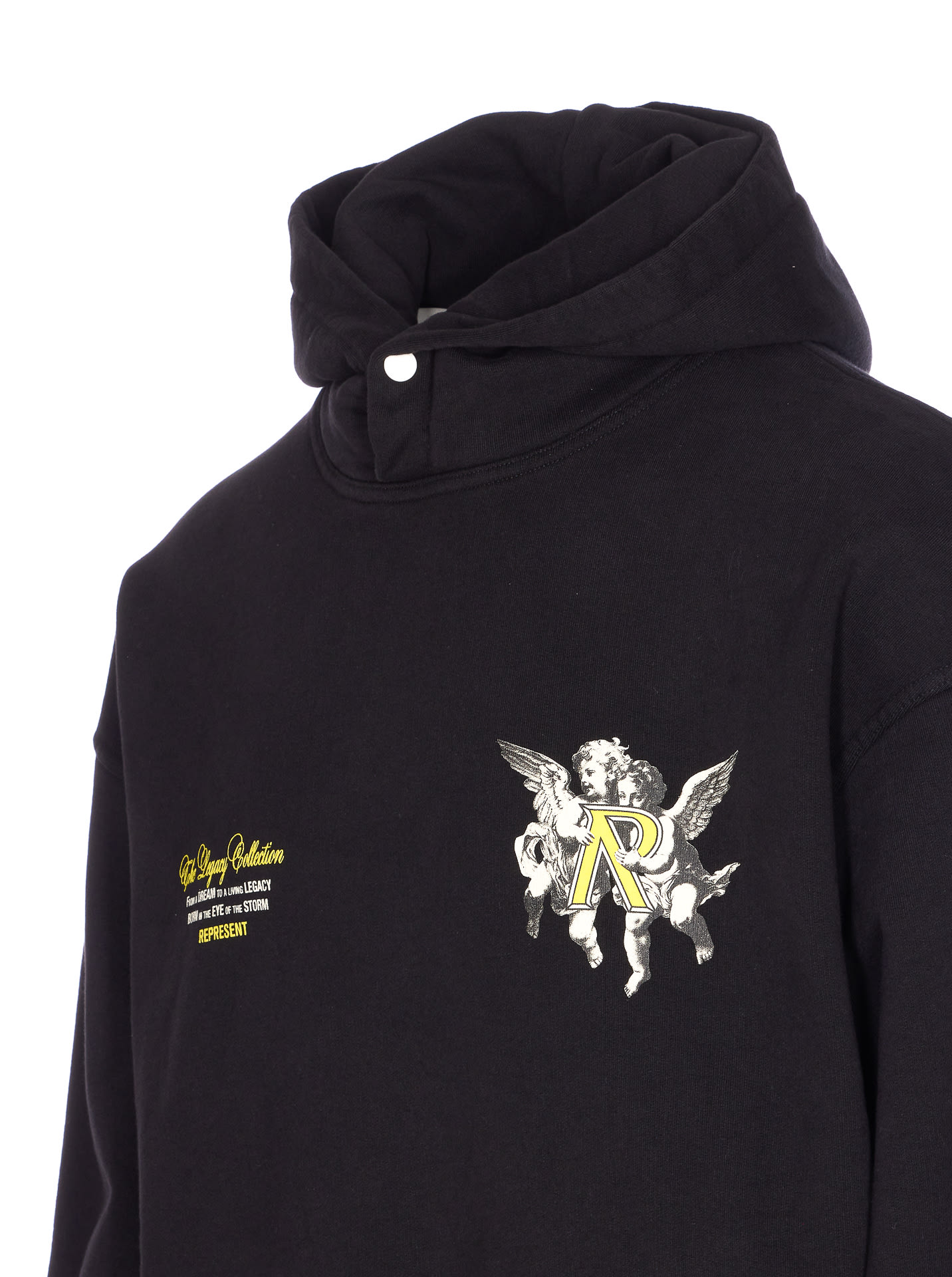 Represent Oversized Legacy Cherubs Hoodie In Black