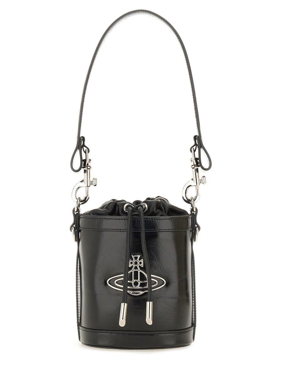 Vivienne Westwood Small Kitty Bucket Bag In Black
