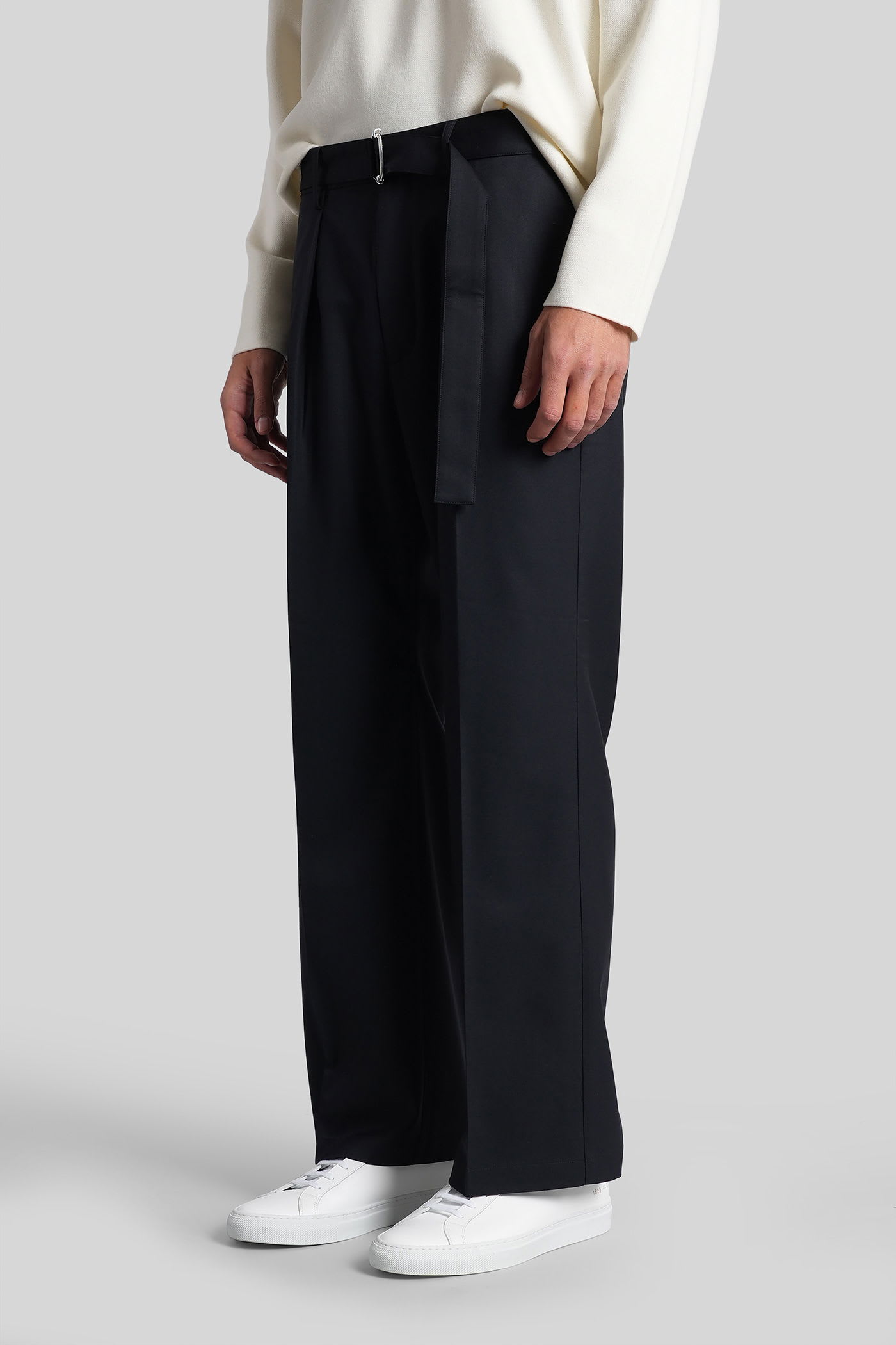 Attachment Pants In Blue Polyester In Blue