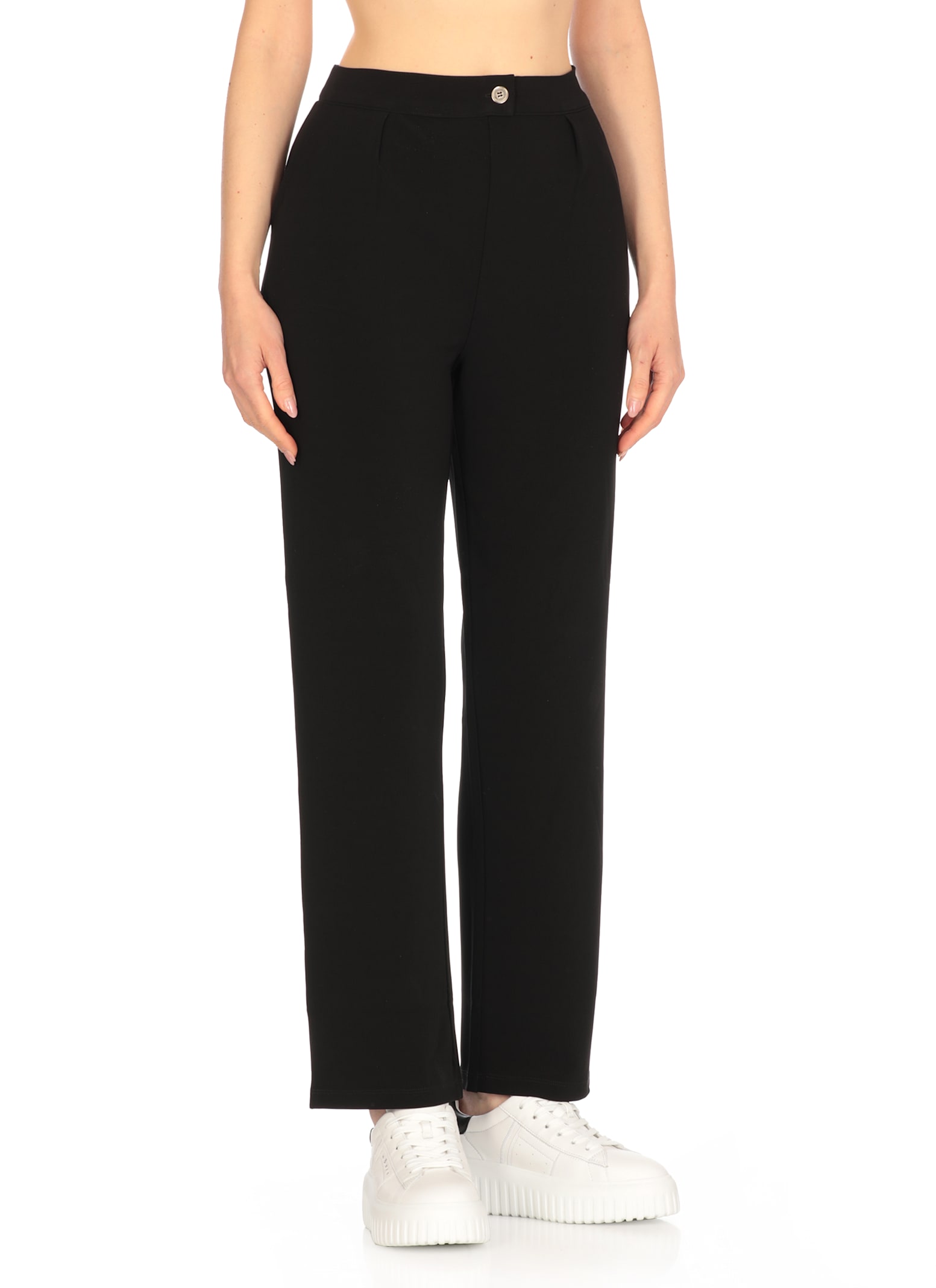 Fay Viscose Pants In Black