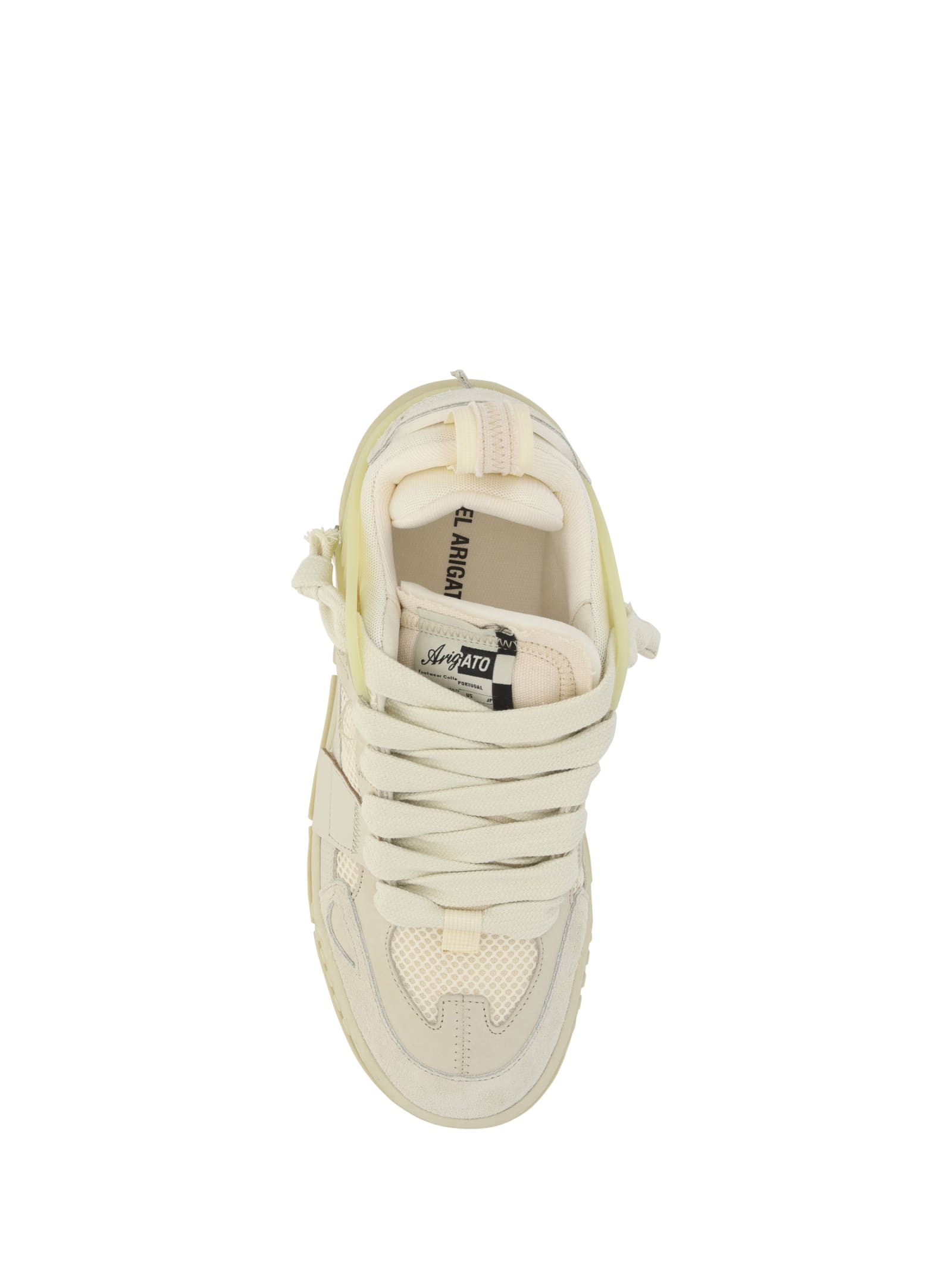 Axel Arigato Area Patchwork Sneakers In Beige Suede And Fabric In Sand