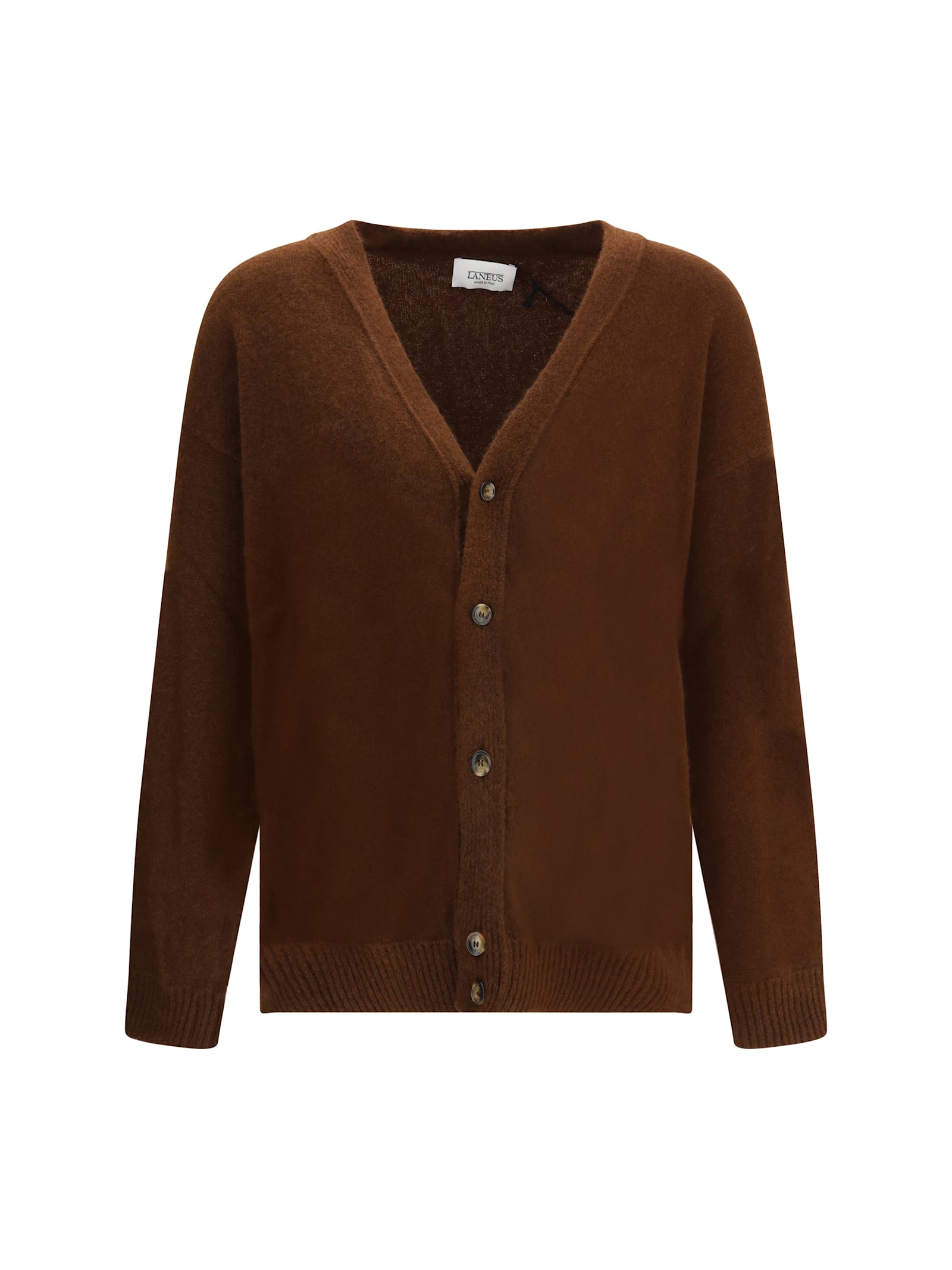 Laneus Button-up Knitted Cardigan In Brown