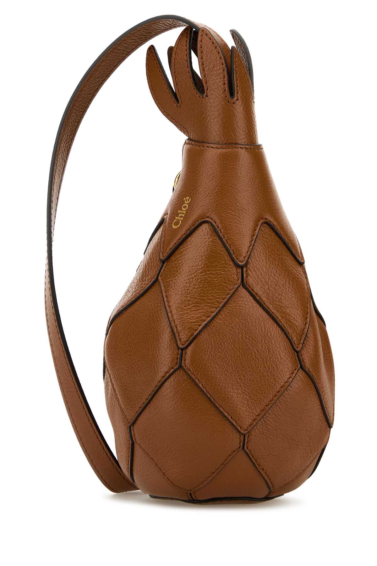 Chloé Chloe Women Caramel Leather Ananas Shoulder Bag In Claybrown