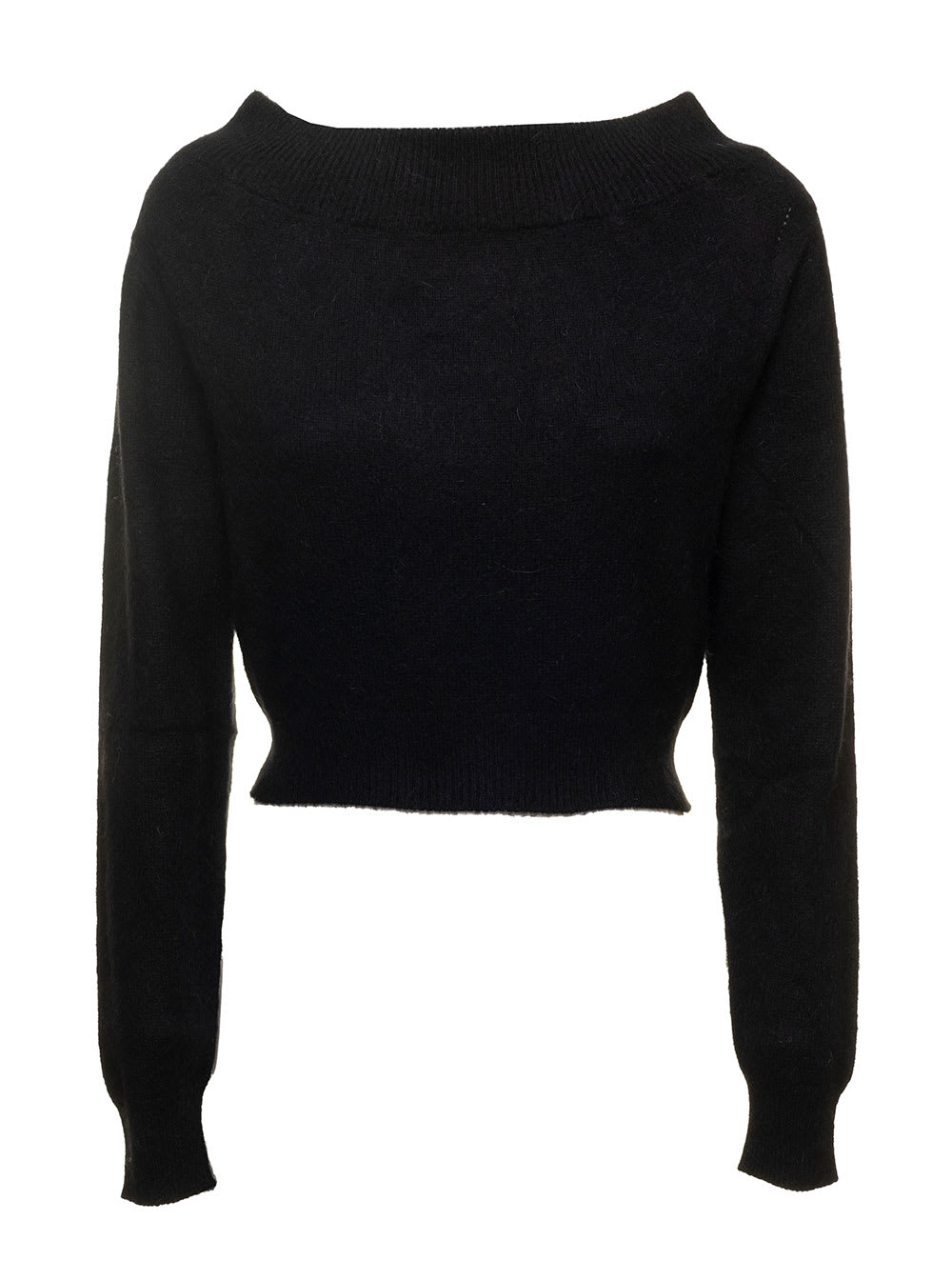 SEMICOUTURE Angora Off Shoulder Knit