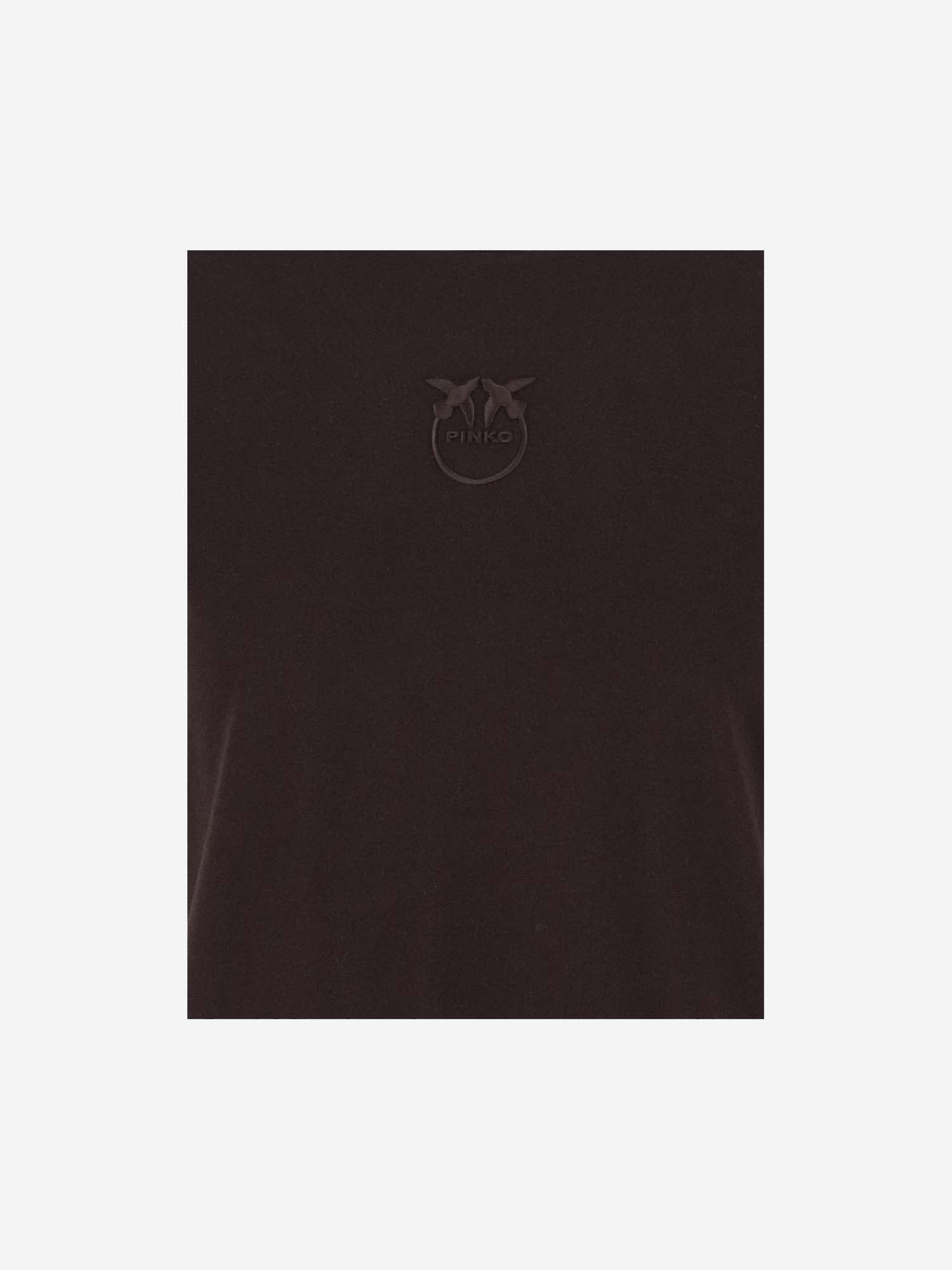 Pinko Cotton T-shirt With Logo In Black
