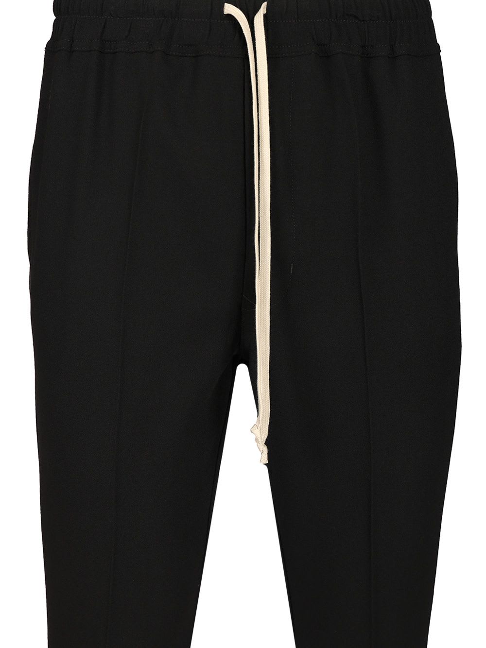 Rick Owens Wool Trousers With Drawstring In Black