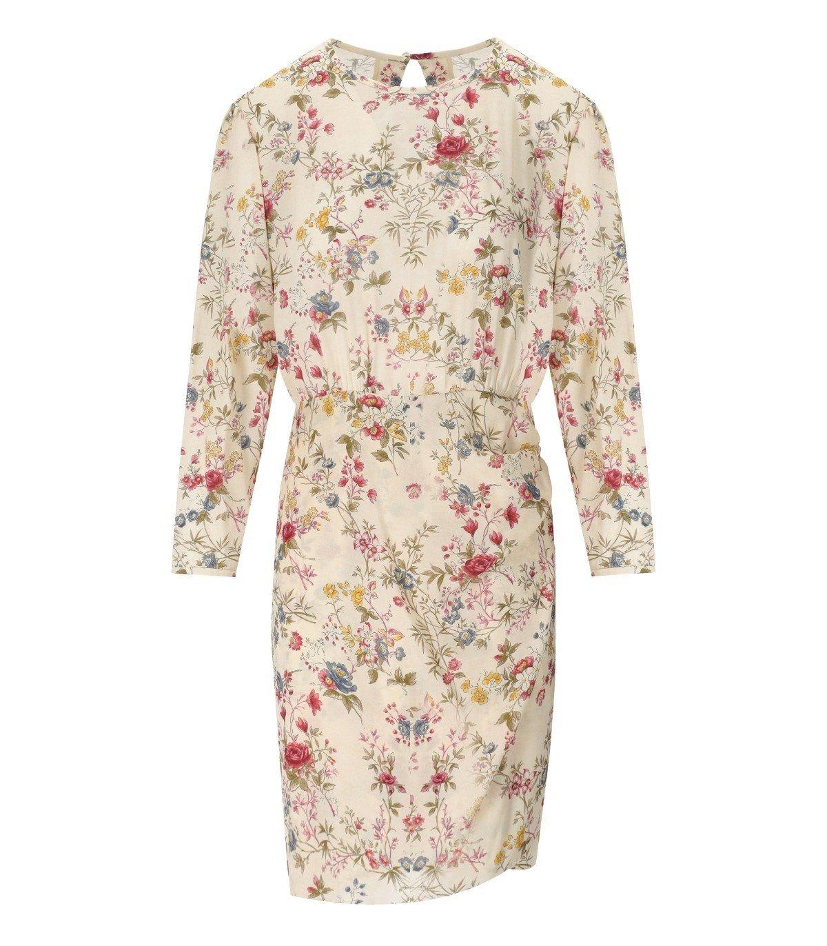 Shop Weekend Max Mara All-over Floral Patterned Dress In Avorio
