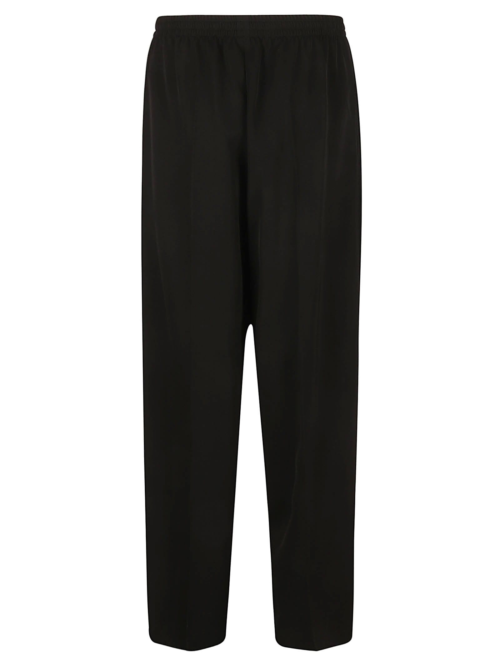 Shop Balenciaga Elastic Waist Trousers In Black