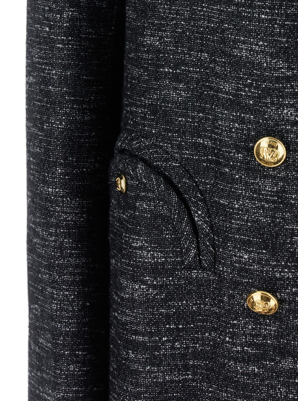 Blazé Milano Double-breasted Flap-pocket Blazer In Gray