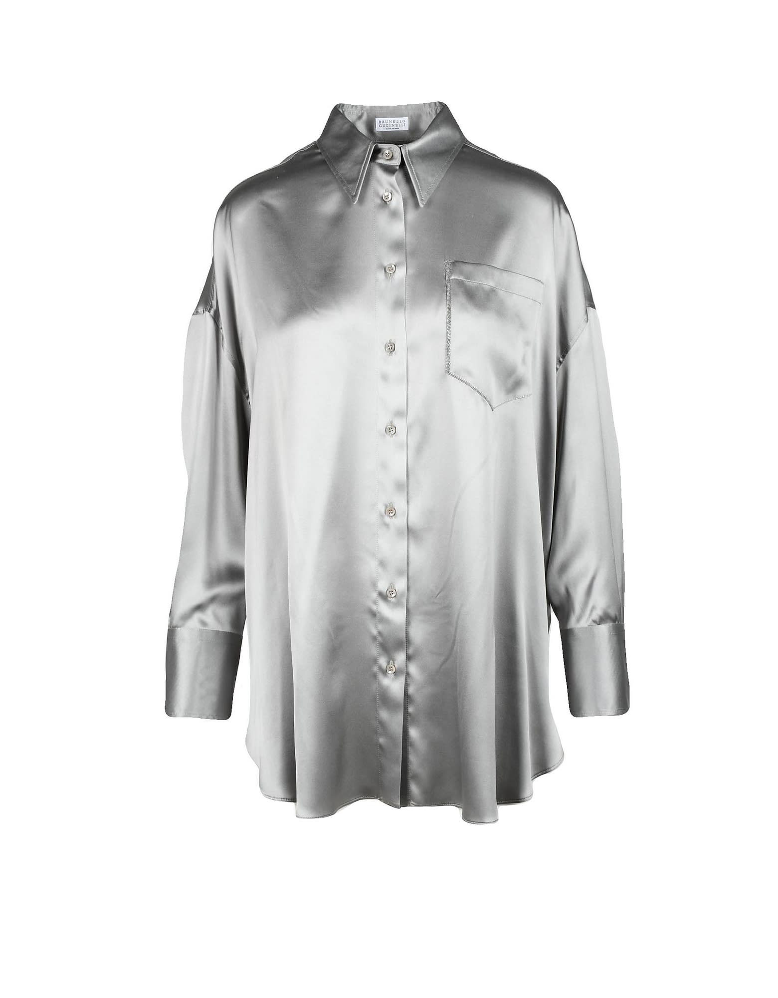 Brunello Cucinelli Womens Gray Shirt