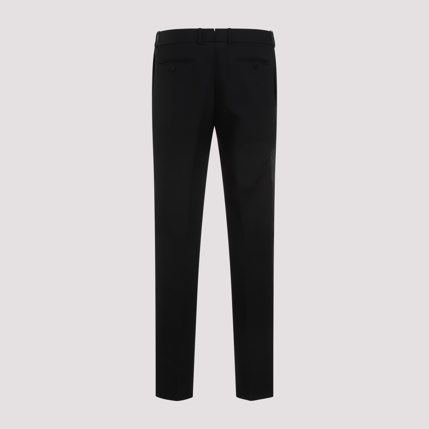 Shop Alexander Mcqueen Wool Cigarette Pants In Black