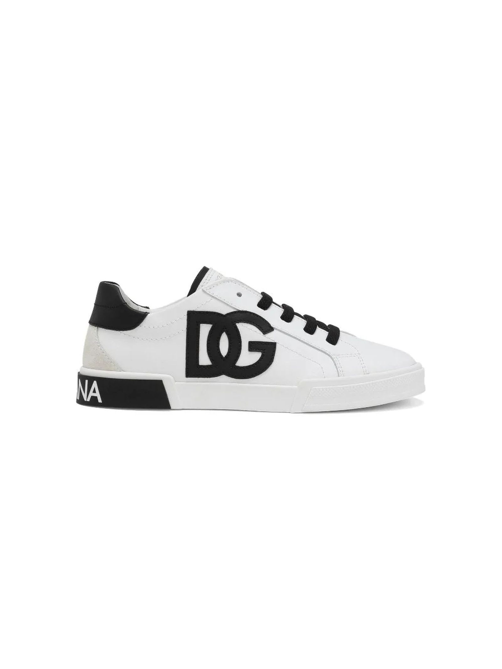 Dolce & Gabbana White Calf Leather Sneakers