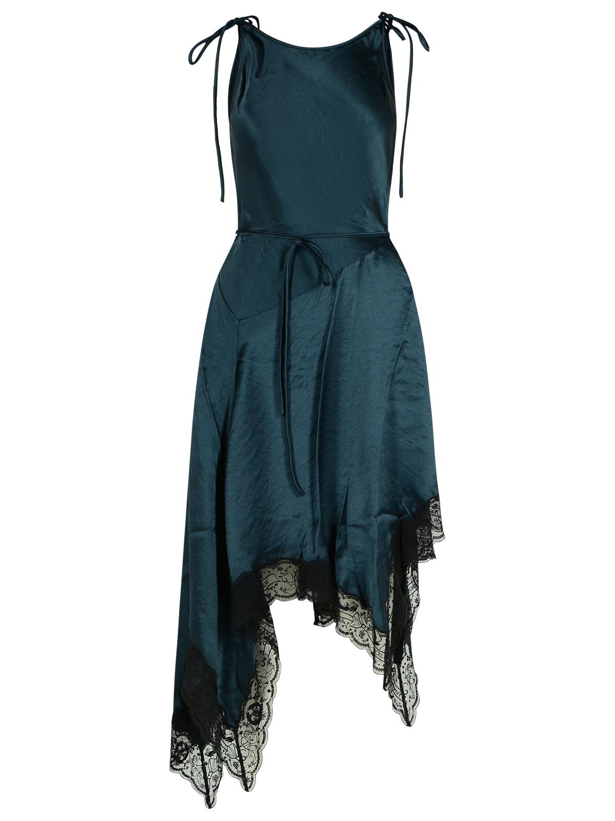 Acne Studios Petrol Blue Acetate Dress In Blue