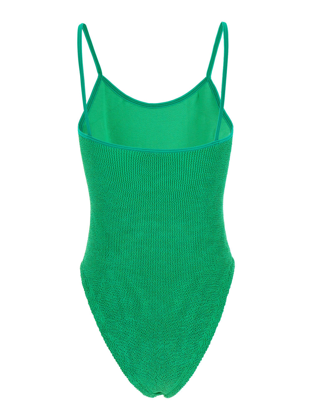 Shop Hunza G Pamela Green Backless One-piece Swimsuit In Stretch Polyamide Woman
