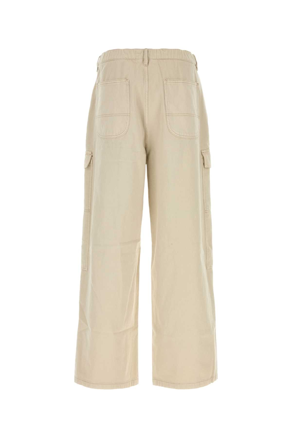 AMI ALEXANDRE MATTIUSSI SAND DENIM WIDE-LEG JEANS 