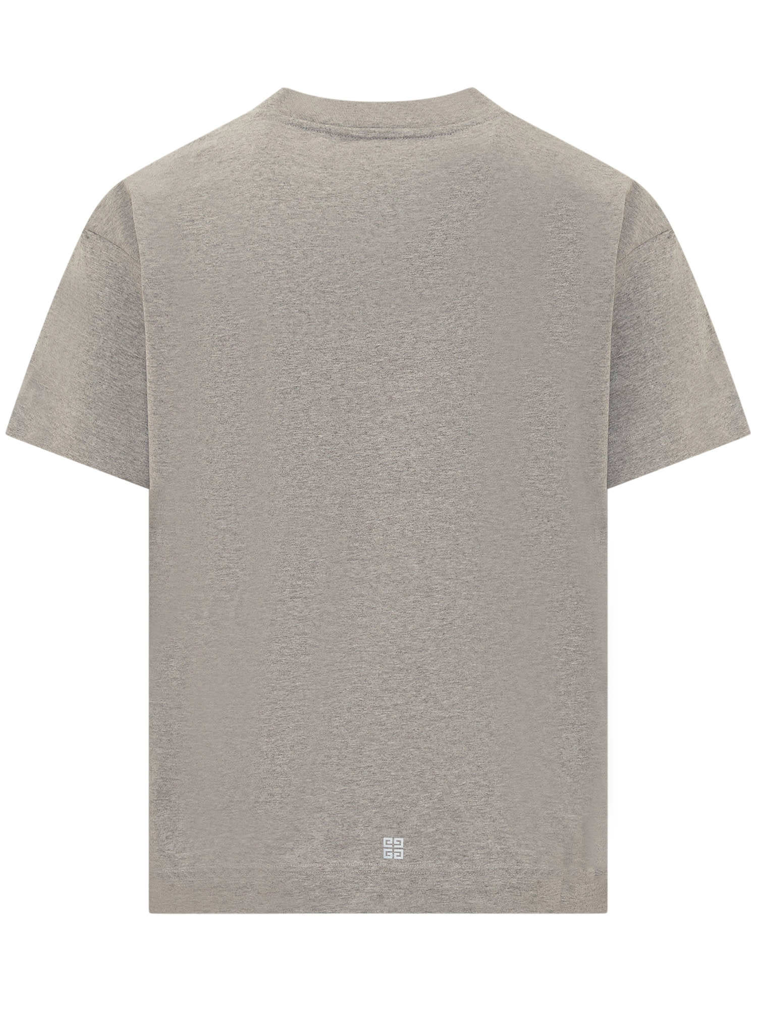 Shop Givenchy Reflective Cotton T-shirt In Light Grey