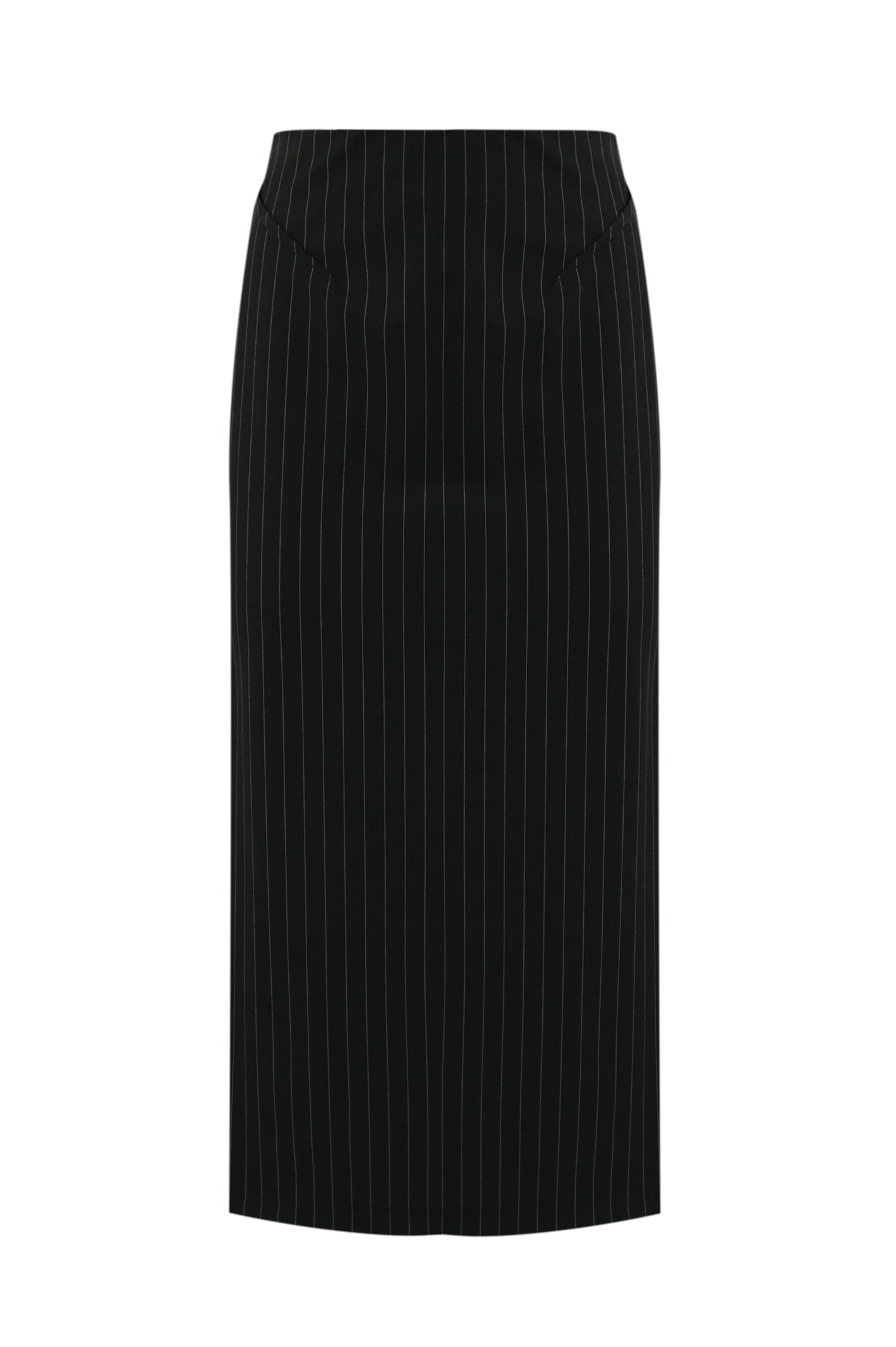 Pinstriped Midi Skirt