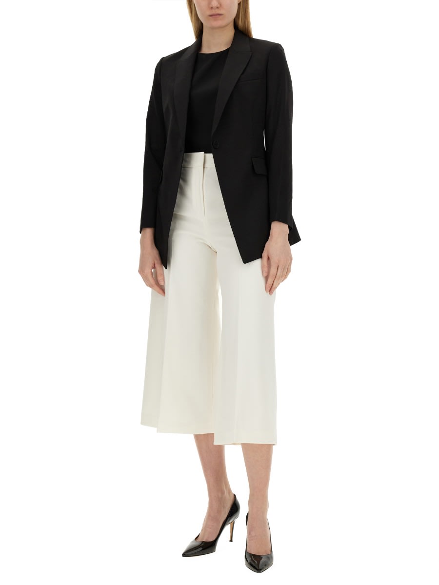 Theory Etiennette Grain De Poudre Wool-blend Blazer In Black