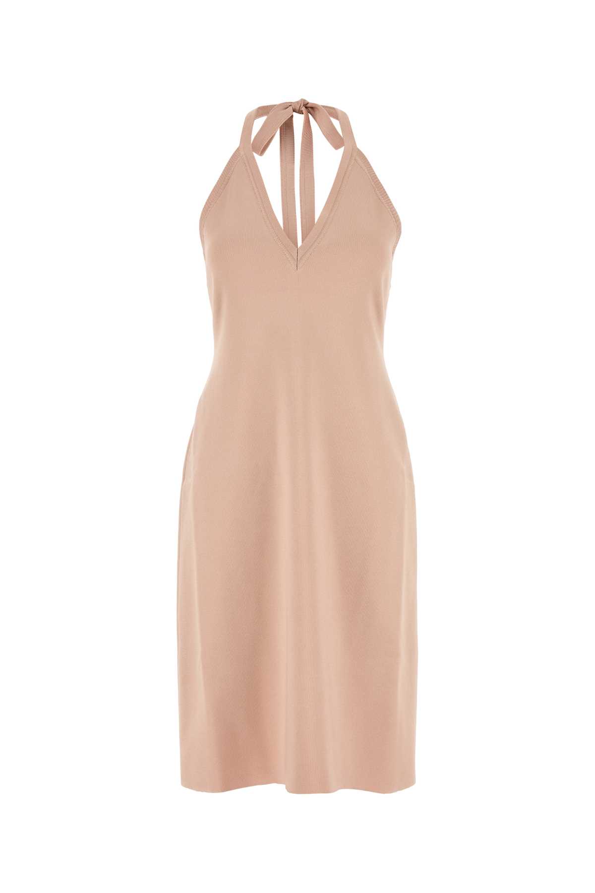 Pink Stretch Viscose Blend Dress