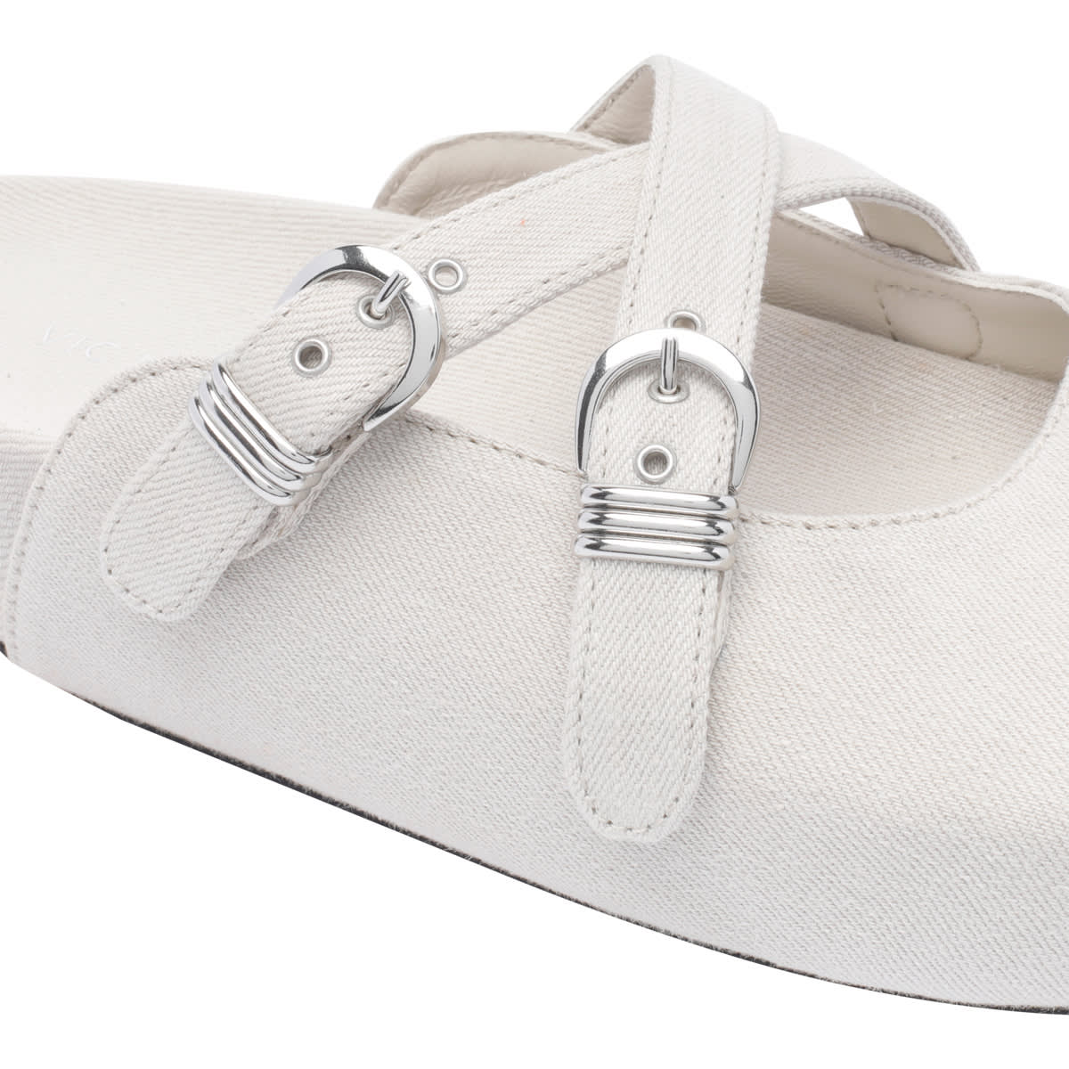 Vic Matie Mules In White