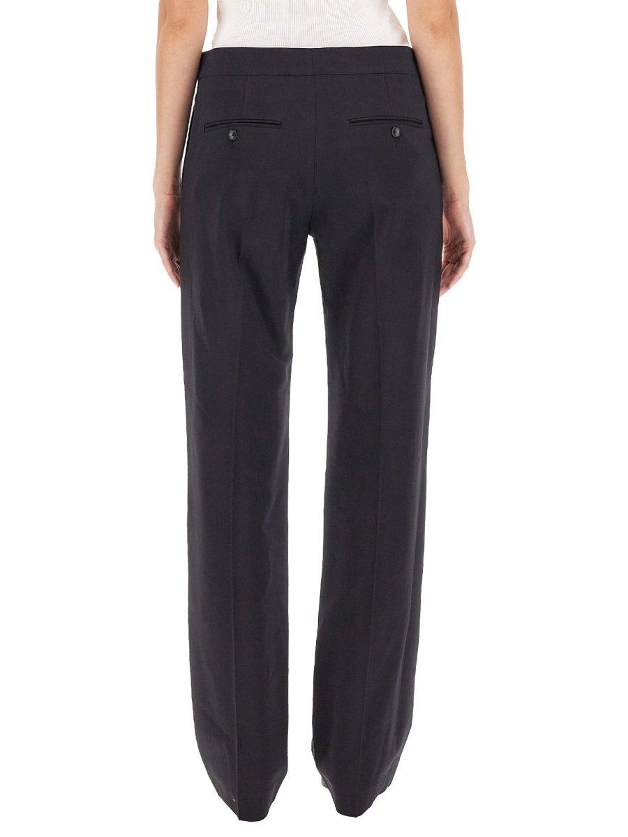 Shop Isabel Marant Low-waisted Loose Fit Pants In Black