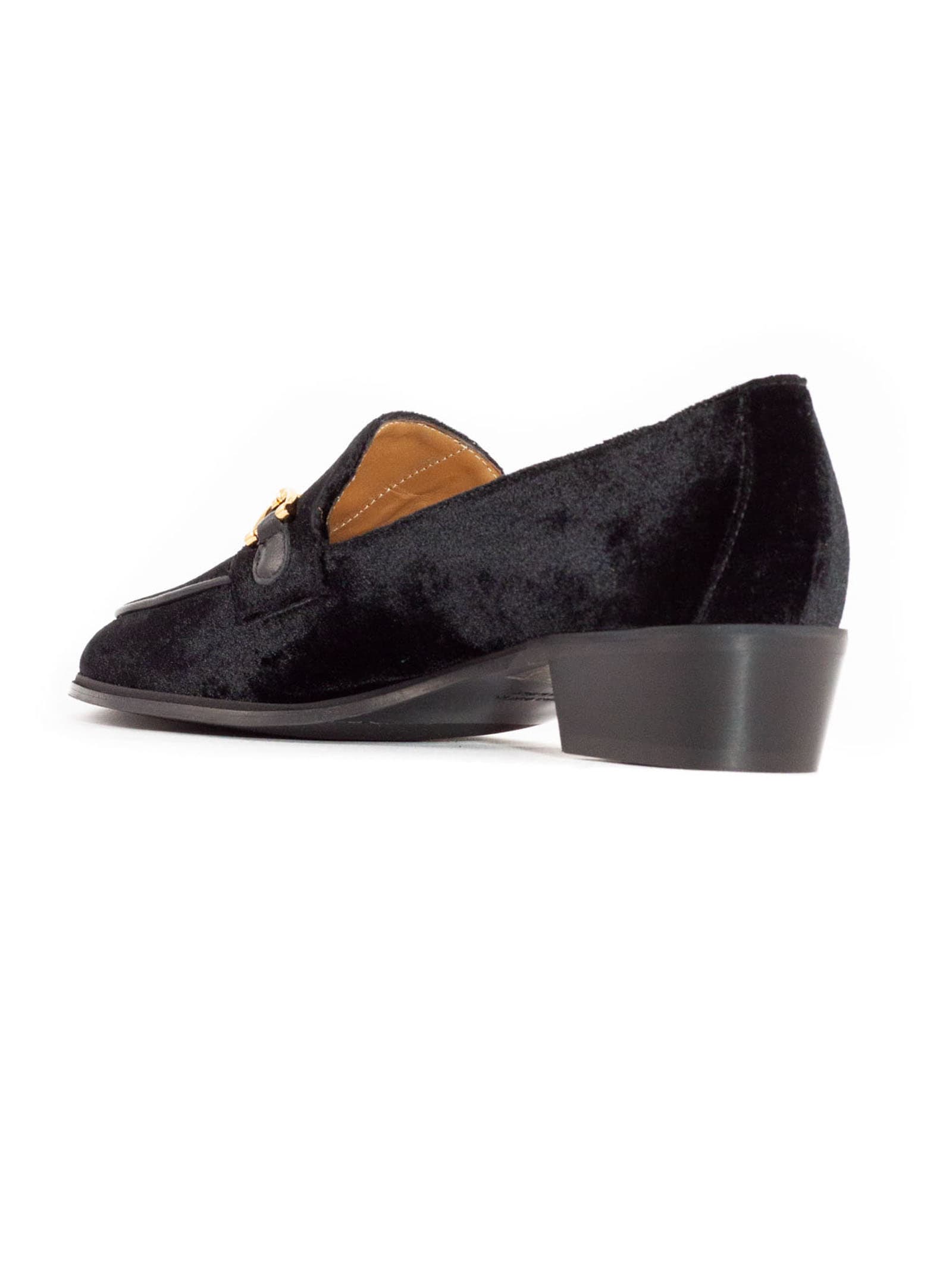 Shop Roberto Festa Black Velvet Axel Loafer