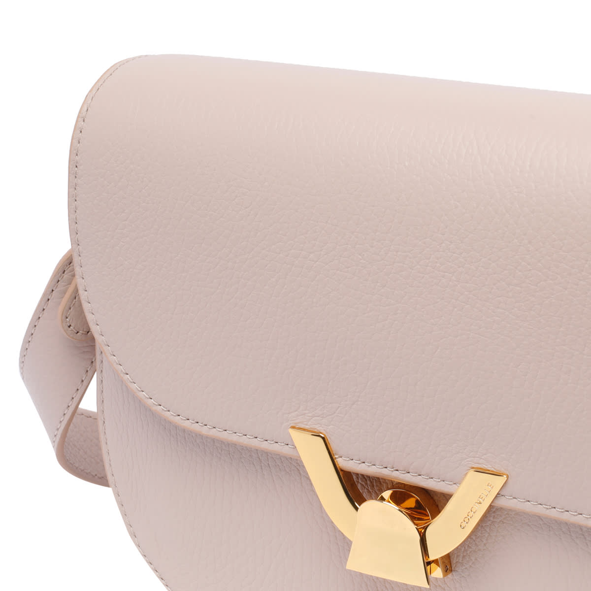 Shop Coccinelle Dew Small Crossbody Strap Bag In Pink