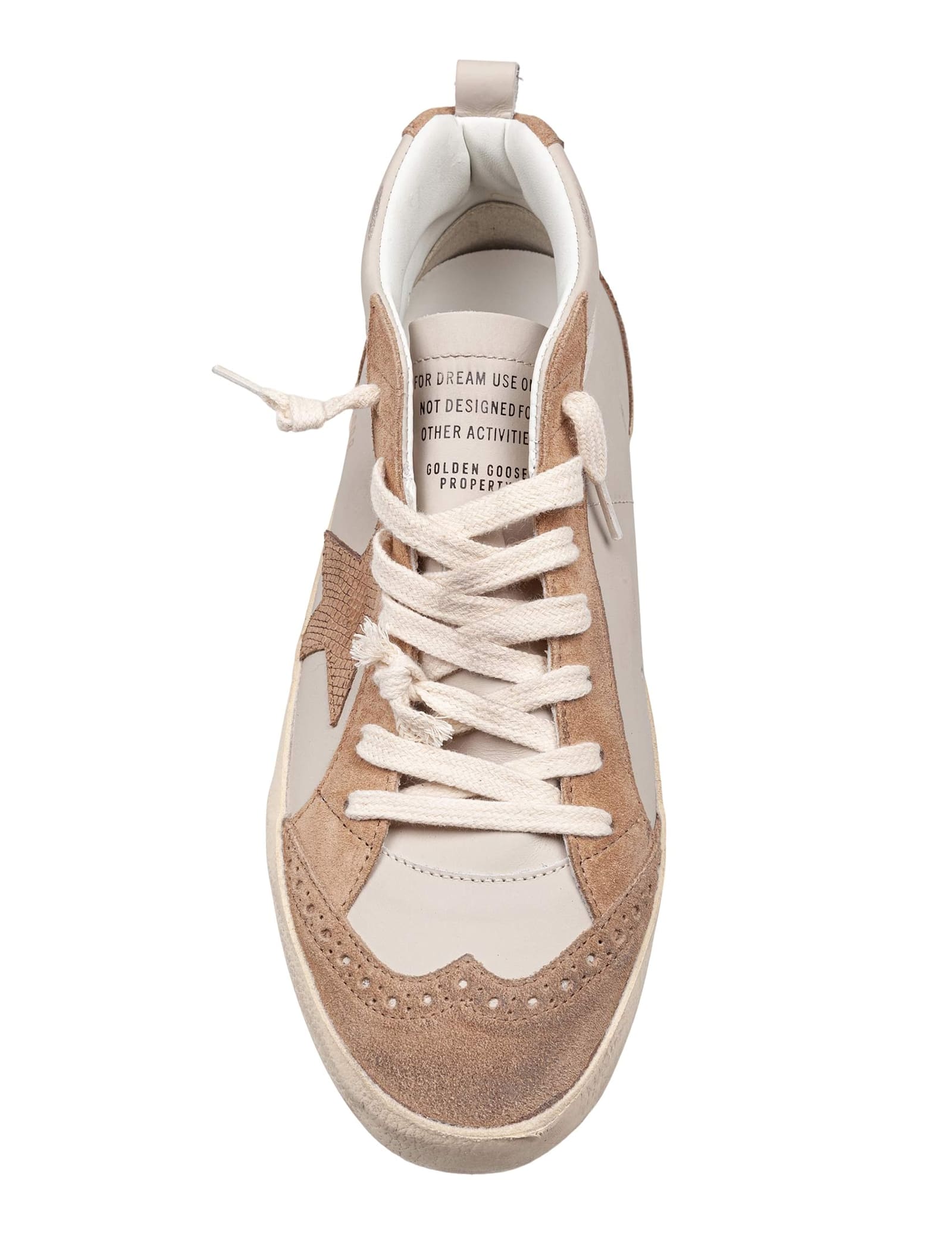 Golden Goose Mid Star Sneakers In Leather And Suede Color Grey/light Brown In Brown