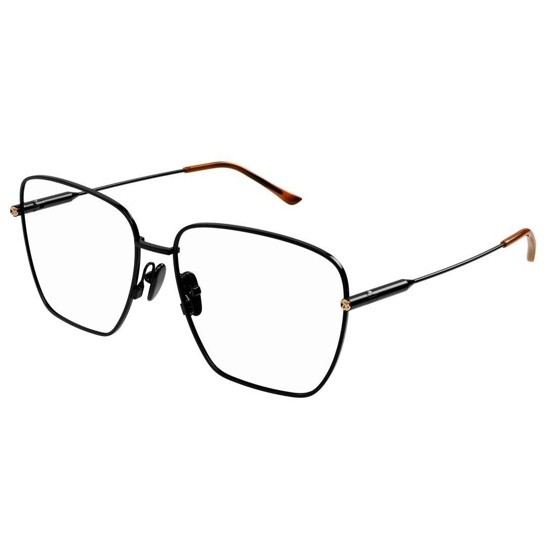 Shop Gucci Rectangle Frame Glasses In 003 Black Black Transpare