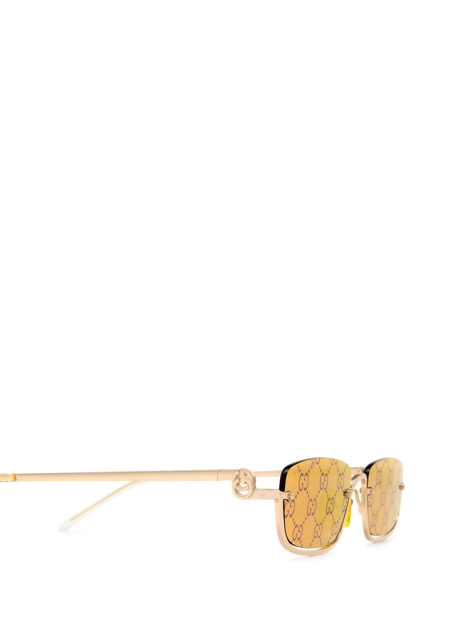 Shop Gucci Gg1278s Gold Sunglasses