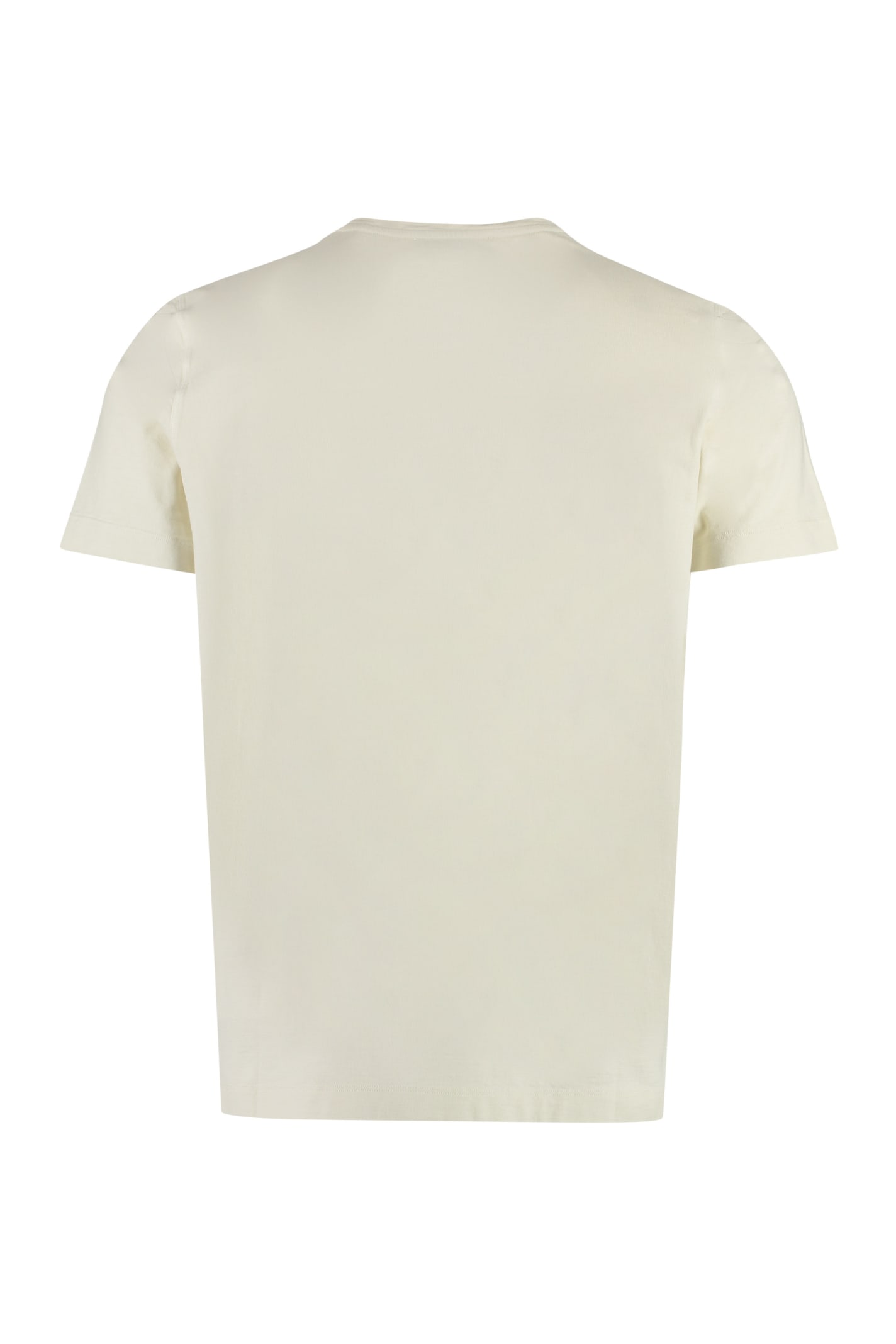 Shop Piacenza Cashmere Cotton Crew-neck T-shirt In Beige