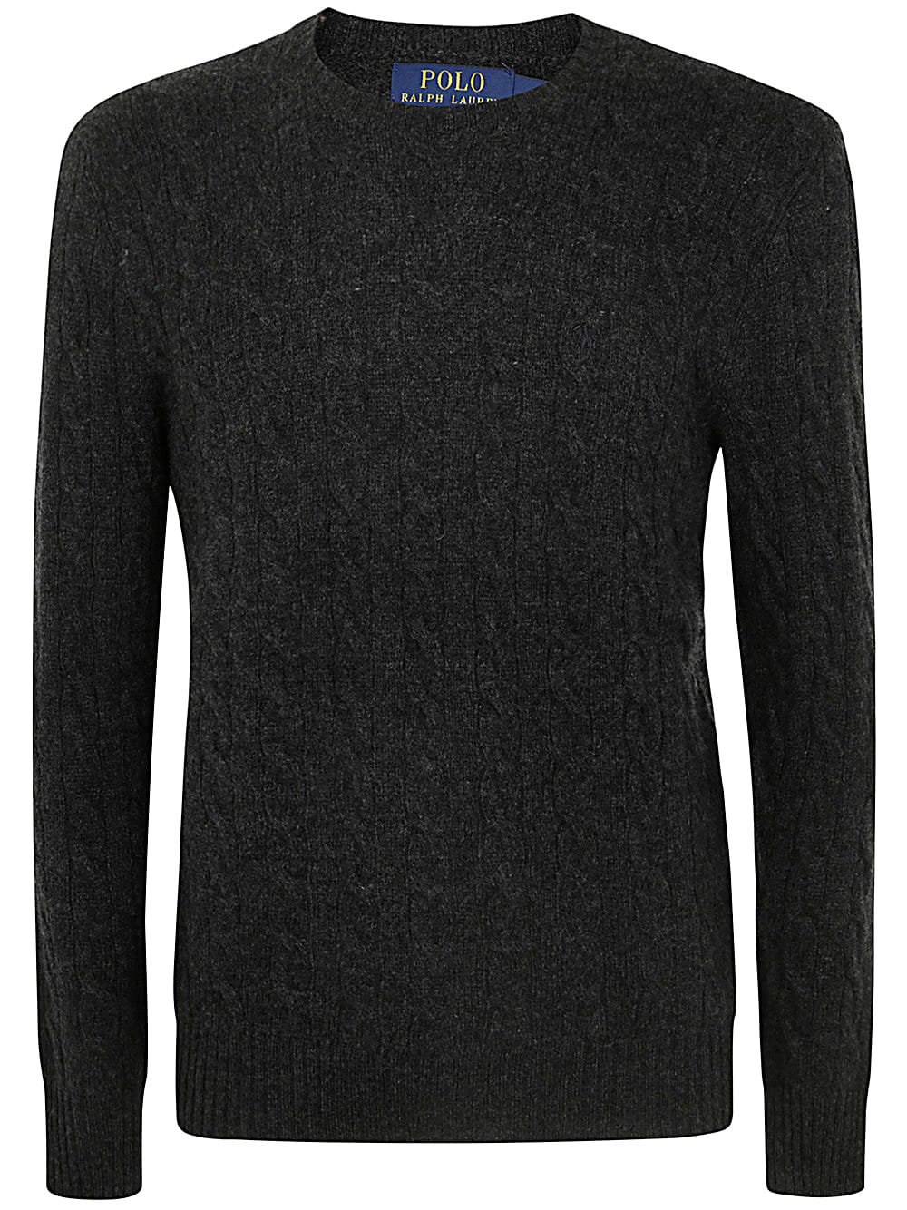 Shop Polo Ralph Lauren Long Sleeve Crew Neck Pullover In Dark Granite Heather