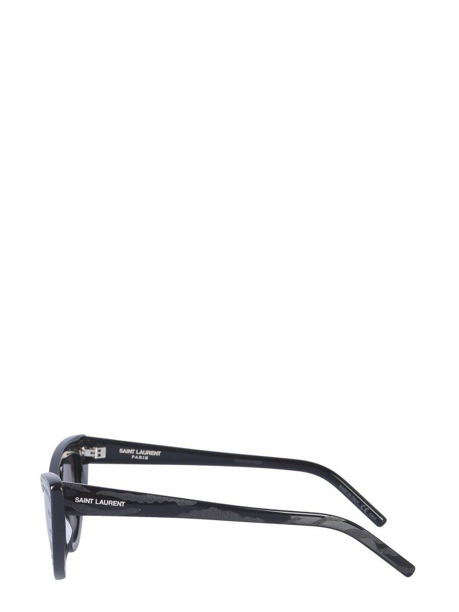 Shop Saint Laurent Cateye Frame Sunglasses In Black