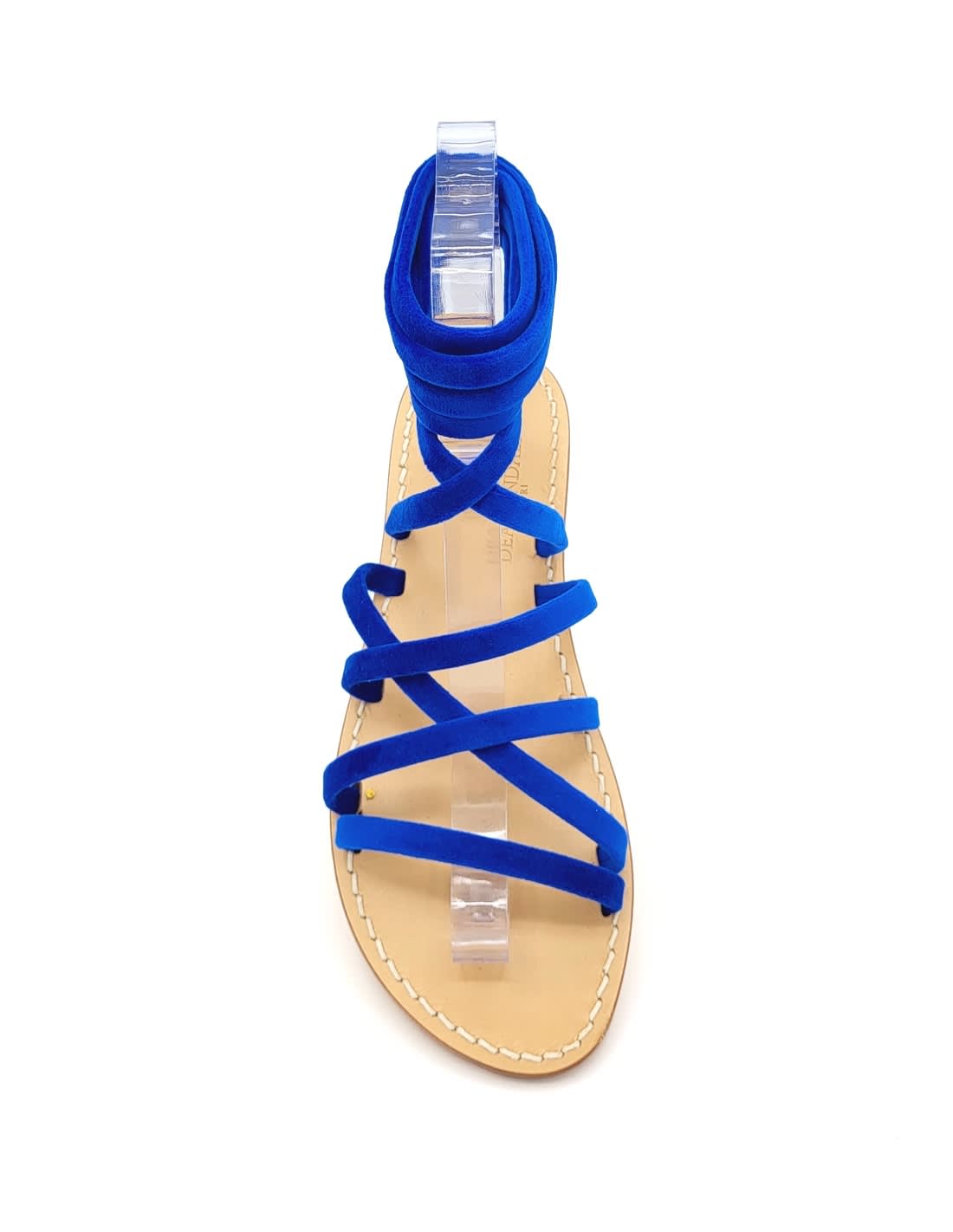 Blue Velvet Gladiator Sandals