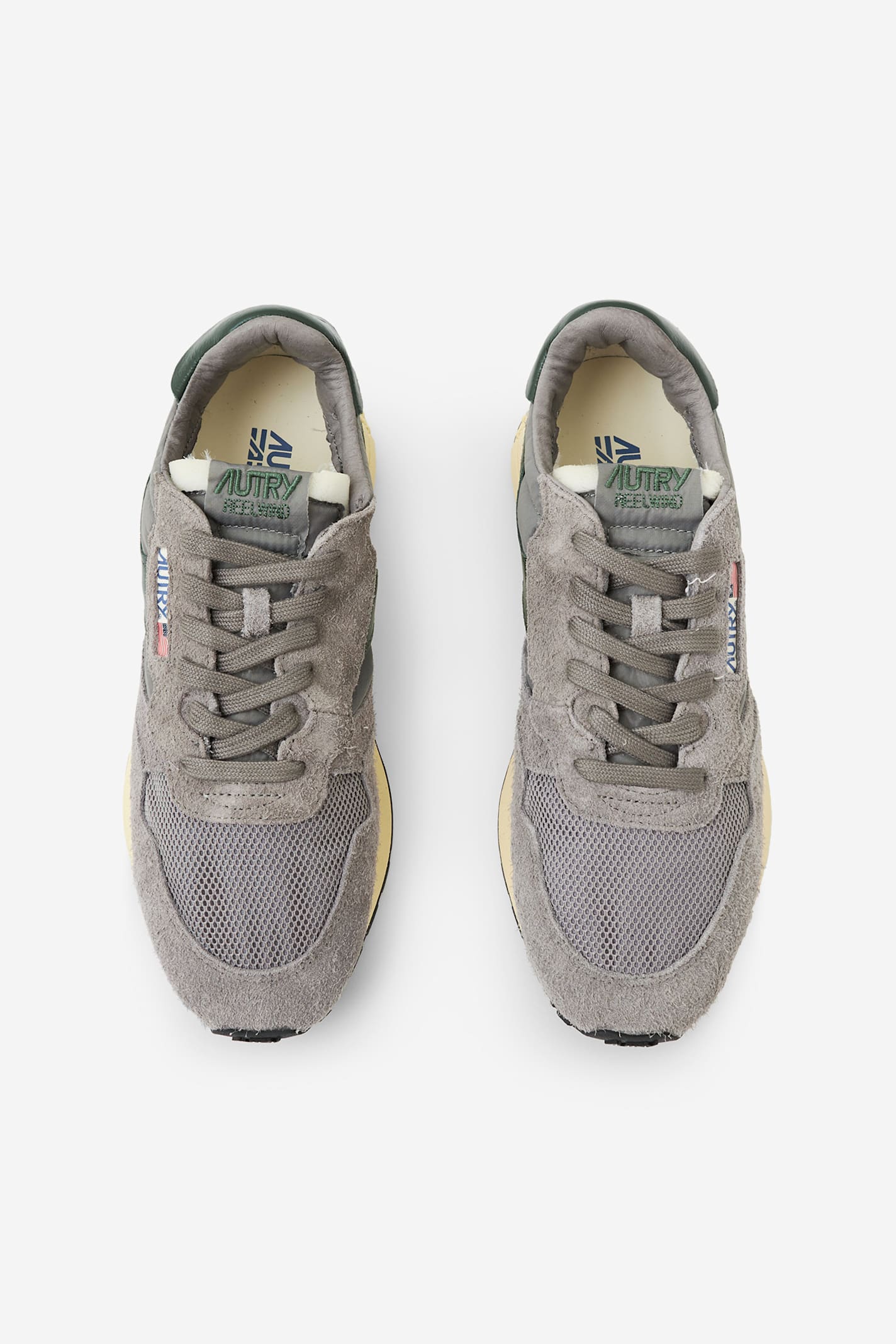 Autry Low-top Sneakers With Mesh Panels And Suede Overlays In Gray