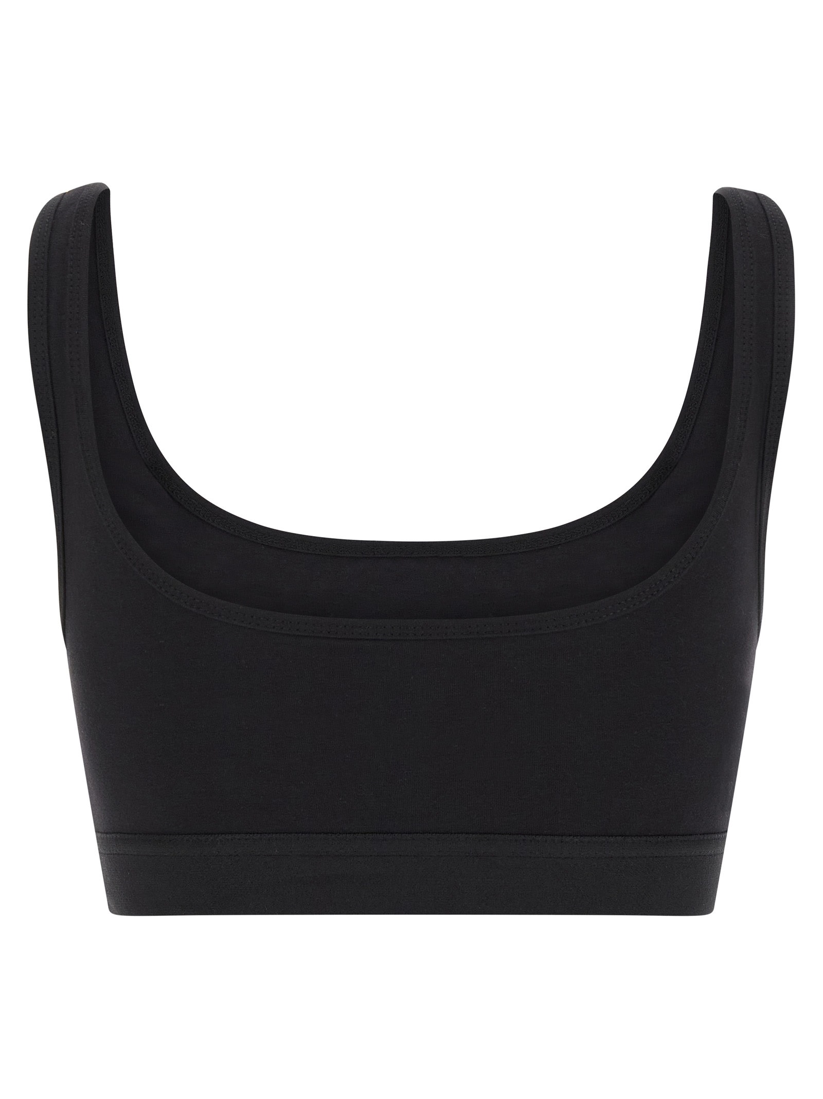 Marine Serre Moon Logo Stretched Jersey Sport Top In Black