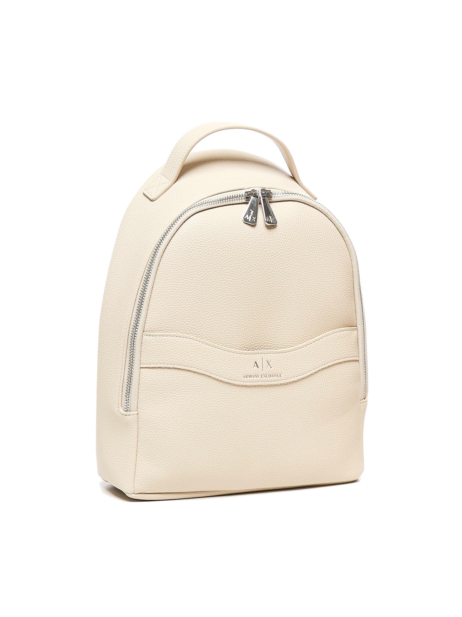 Armani Exchange Wave Backpack With Logo In White