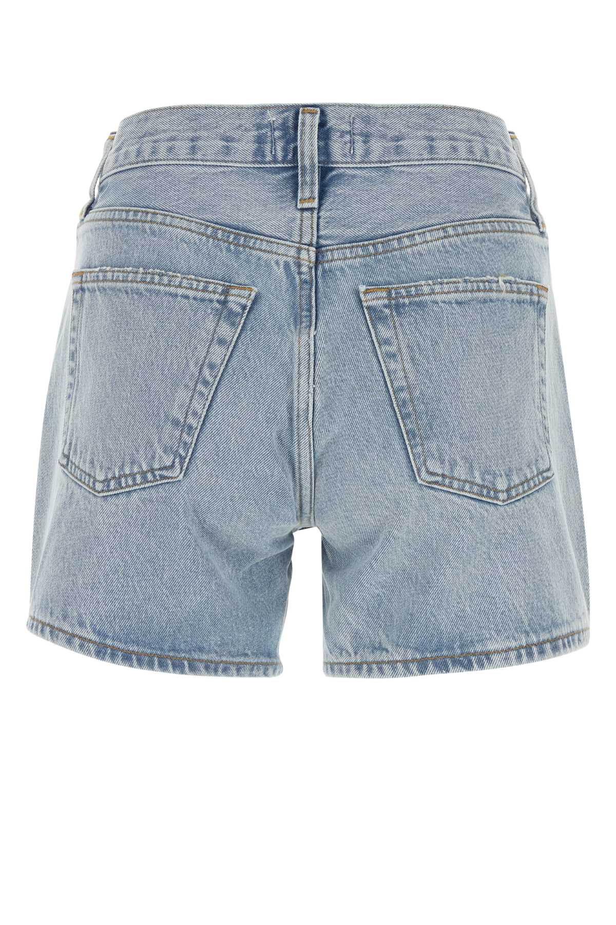 Shop Agolde Denim Parker Shorts In Feud