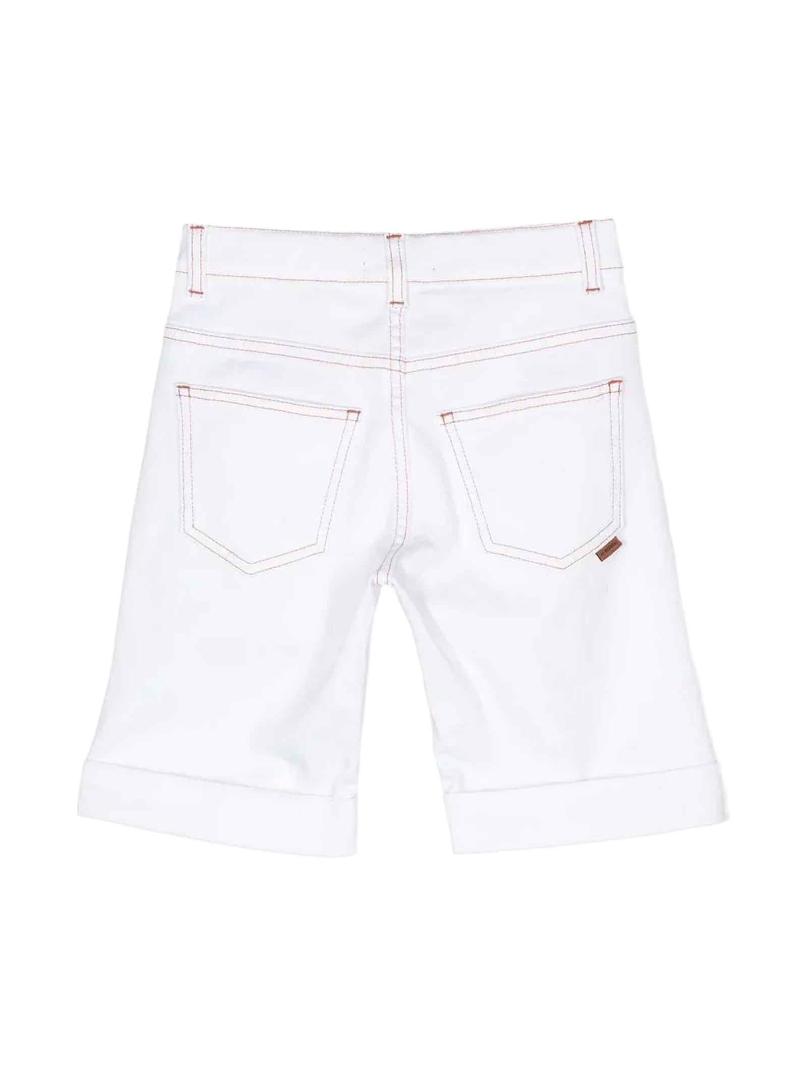 Shop Missoni White/blue Shorts Boy