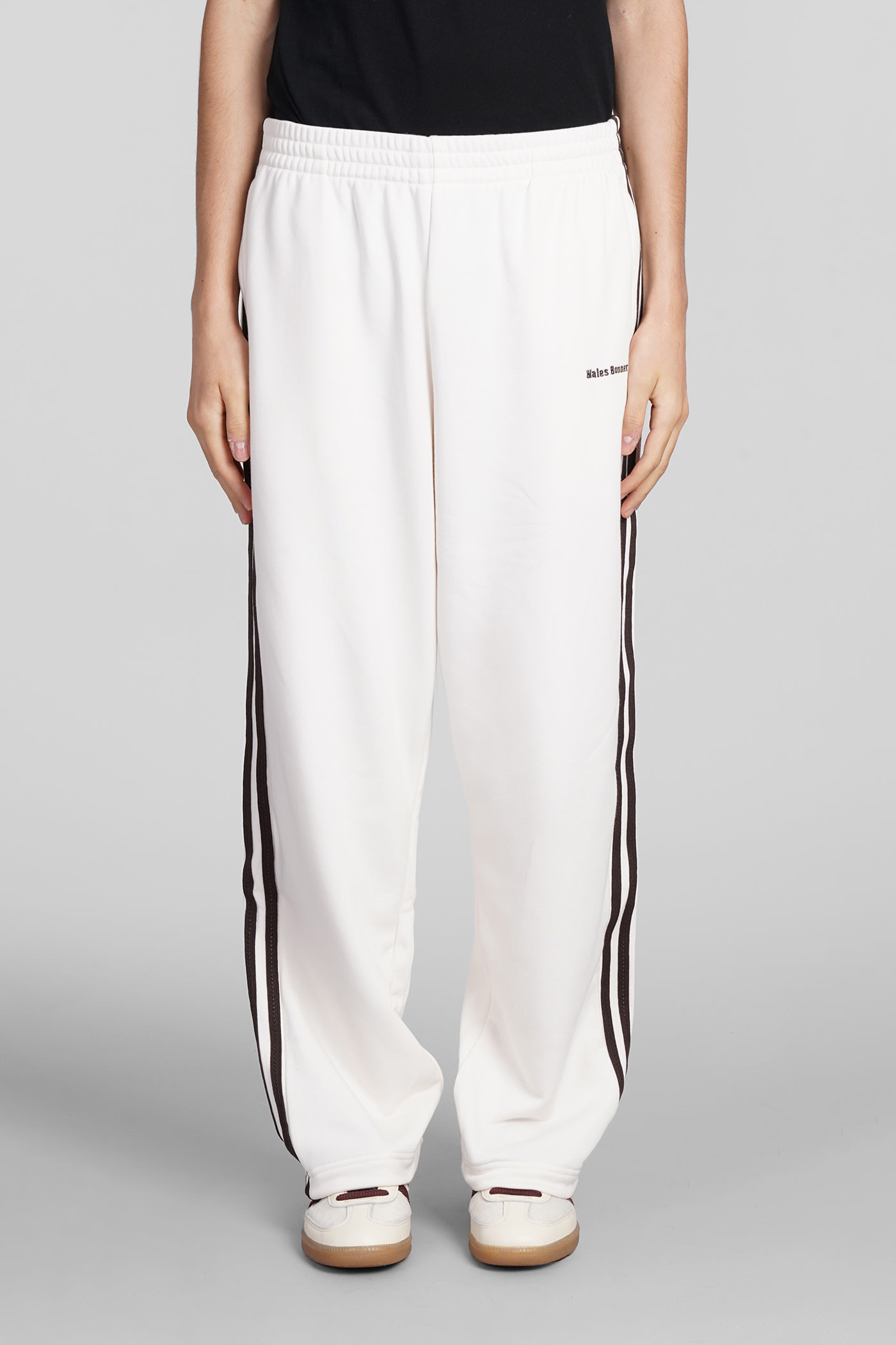 ADIDAS ORIGINALS BY WALES BONNER PANTS IN WHITE COTTON