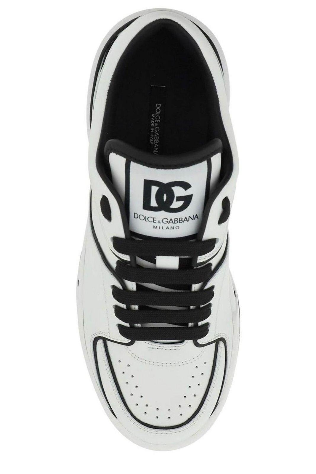 Shop Dolce & Gabbana New Roma Lace-up Sneakers