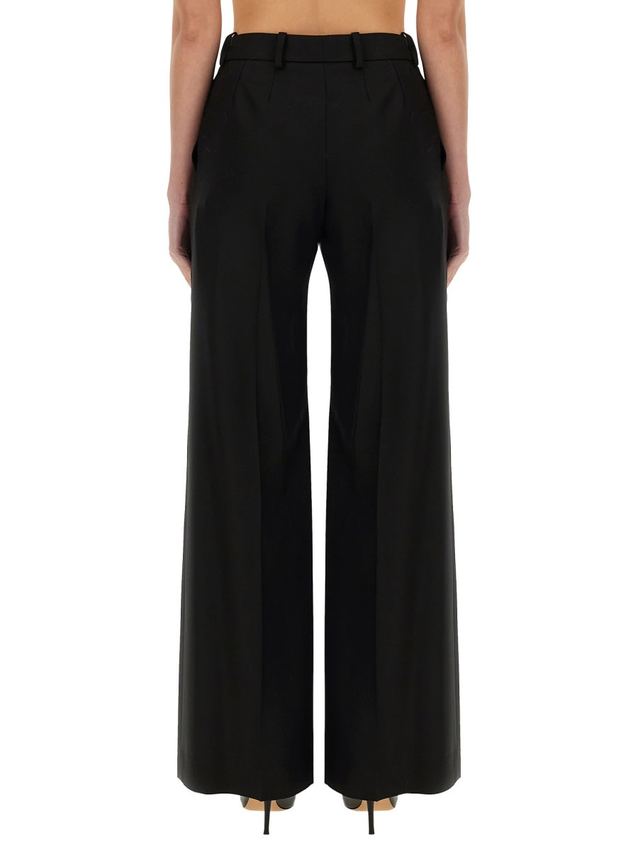 Shop Nina Ricci Wide Gabardine Pants In Black