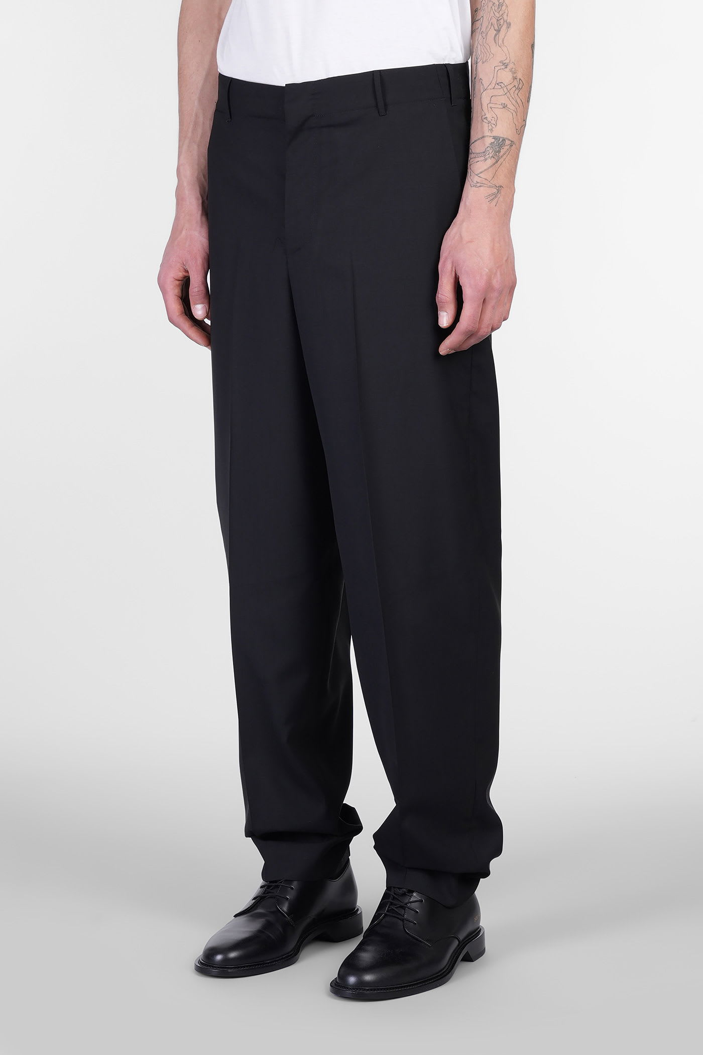 Pt Torino Zi56 Pants In Black Wool